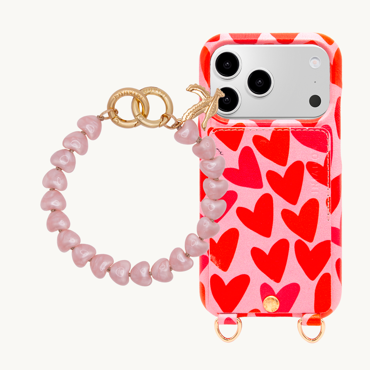 Coque iPhone LOU Coeurs & Bracelet TINY CUORE Rose