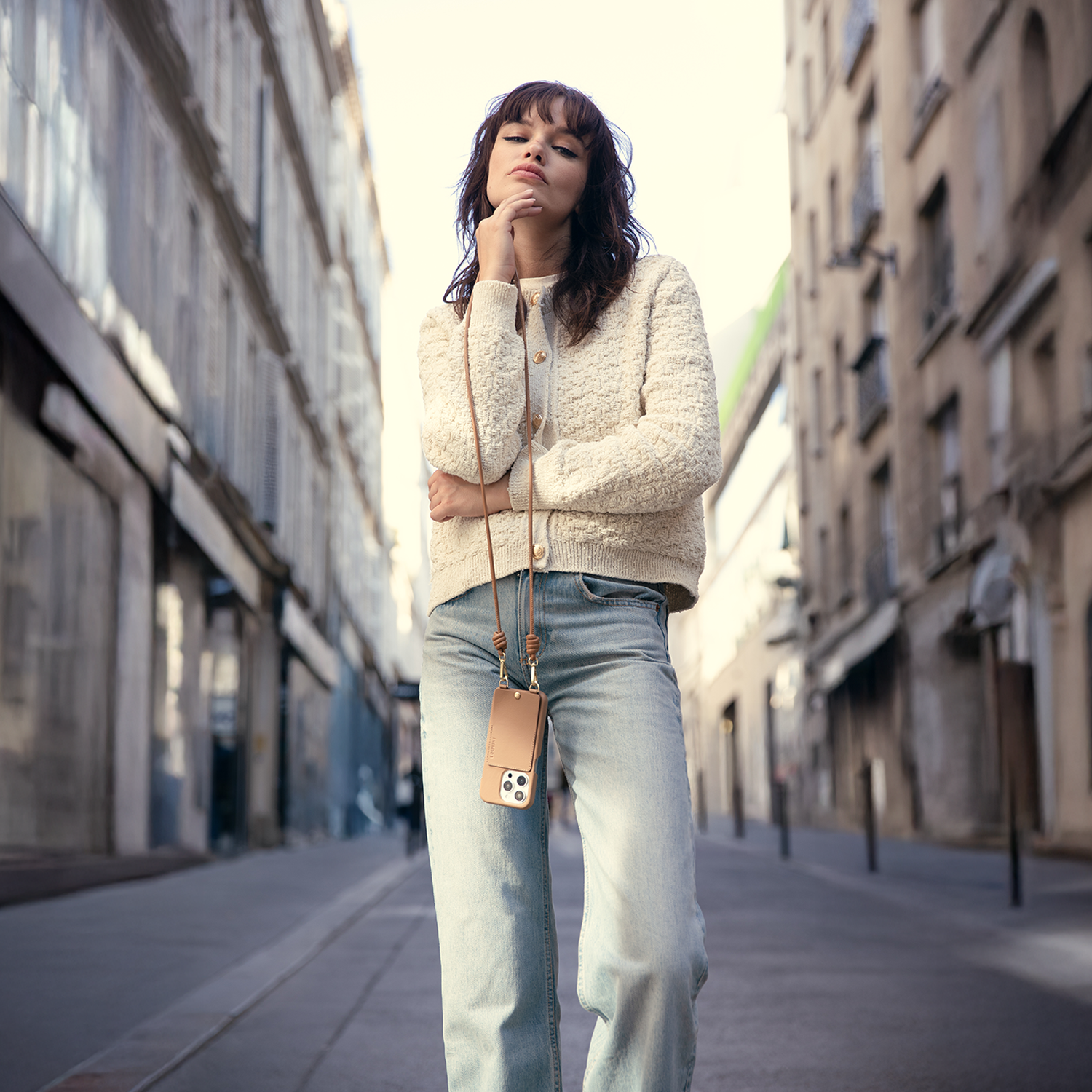 Cordon cuir KATE - Camel