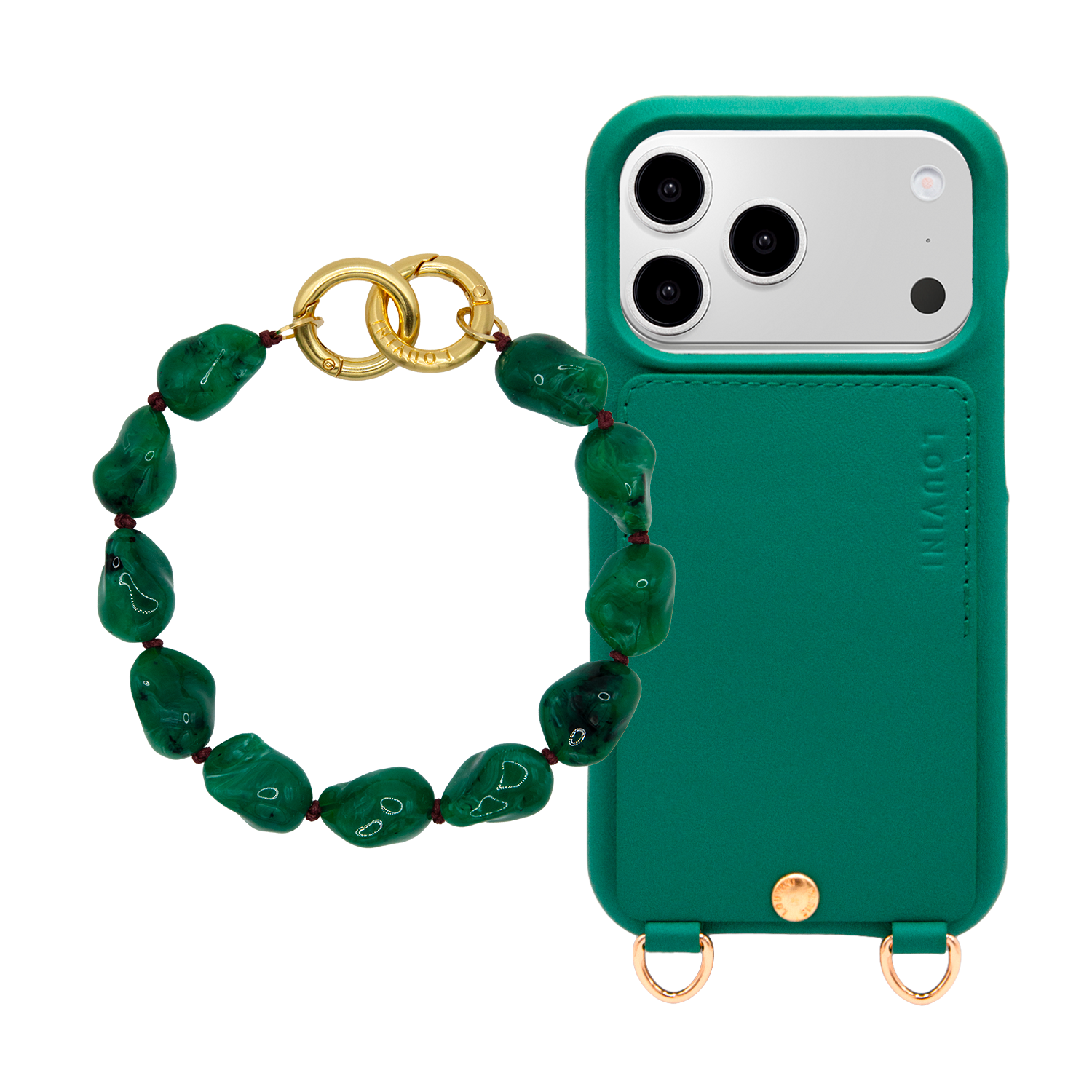 Coque iPhone LOU Émeraude & Bracelet PETIT ROMY Sphinx
