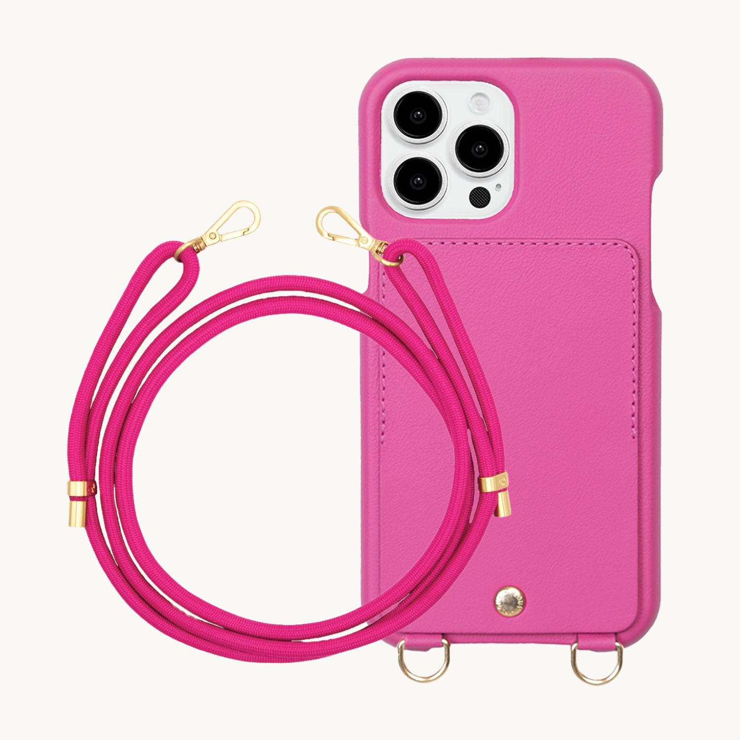 ensemble coque iPhone avec étui en cuir et cordon de téléphone