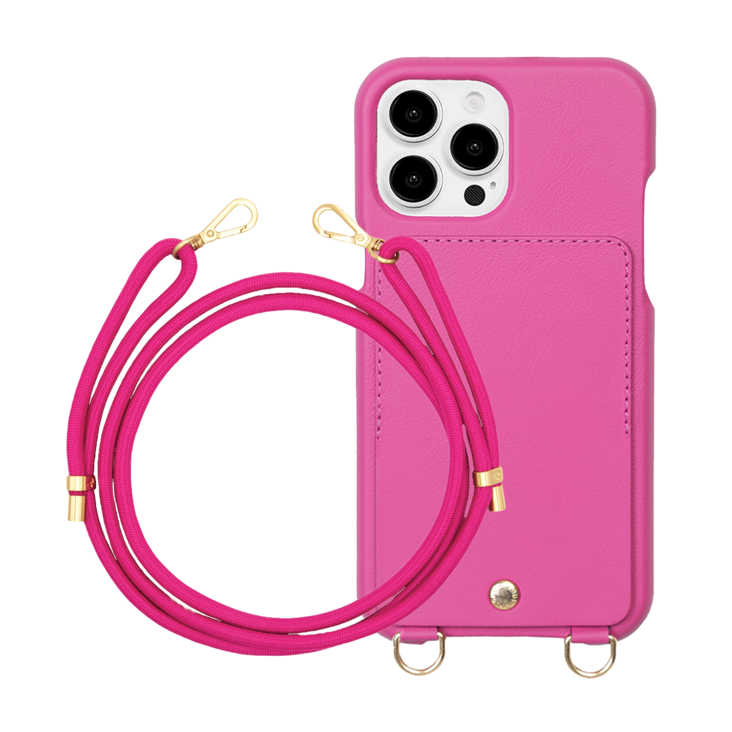 ensemble coque iPhone avec étui en cuir et cordon de téléphone