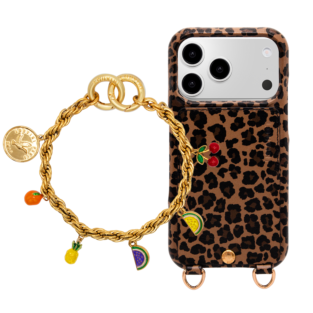 Coque iPhone LOU Léopard & Bracelet PETIT CELINE Tropical