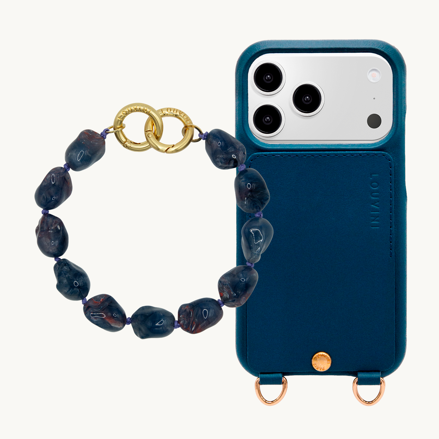 Coque iPhone LOU Marine & Bracelet PETIT ROMY Bleu