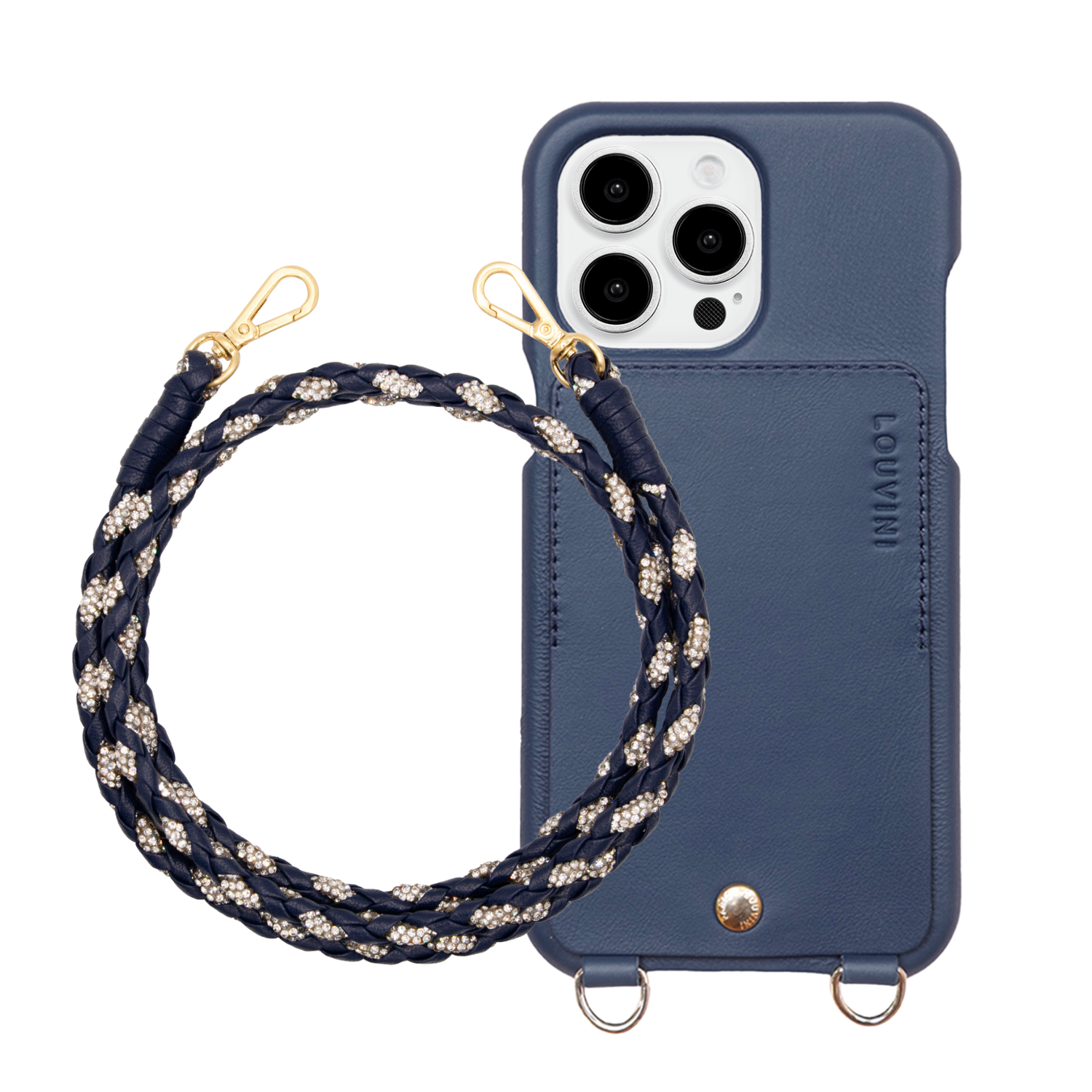 Coque iPhone LOU Marine & cordon KYLIE Marine