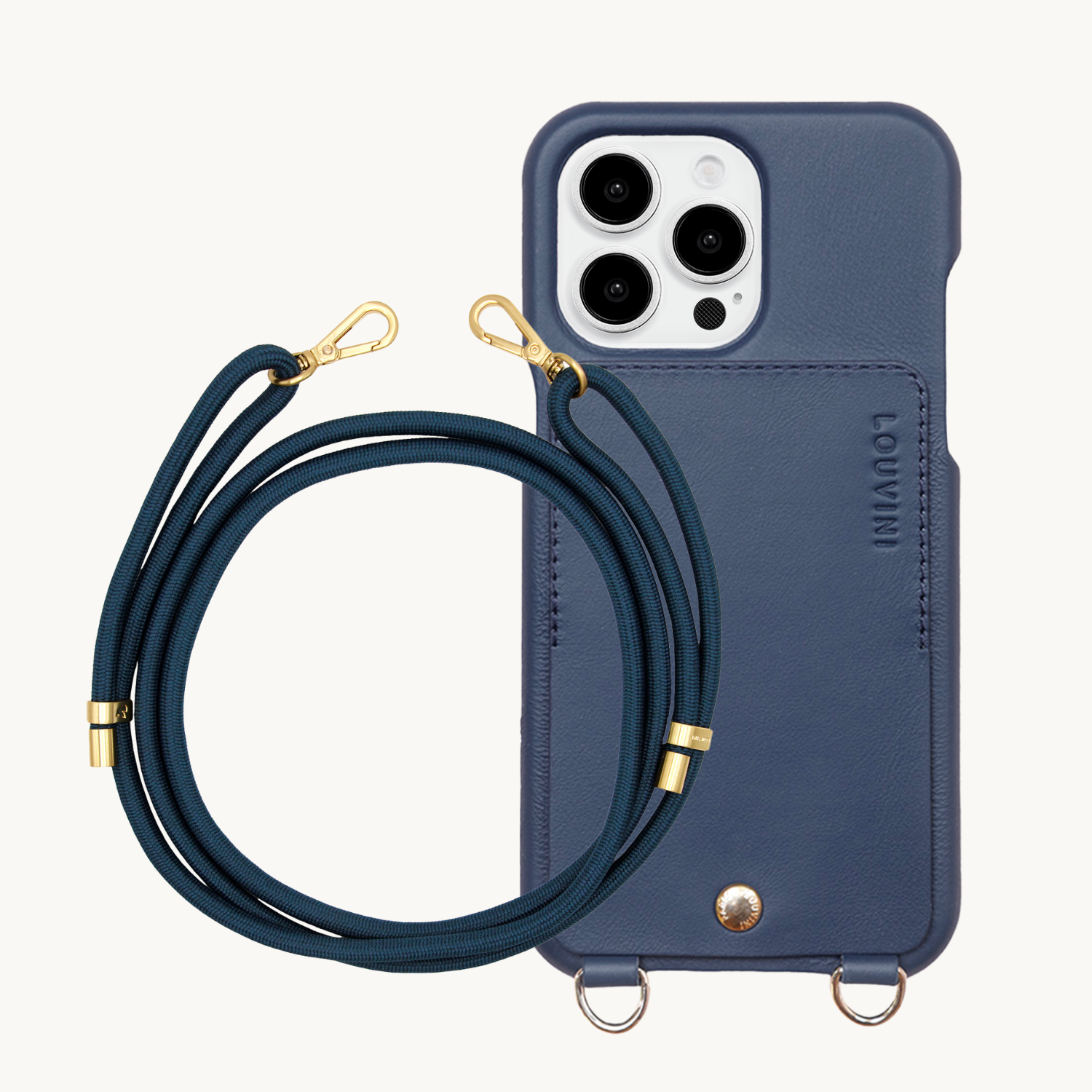 ensemble coque iPhone avec étui en cuir et cordon de téléphone