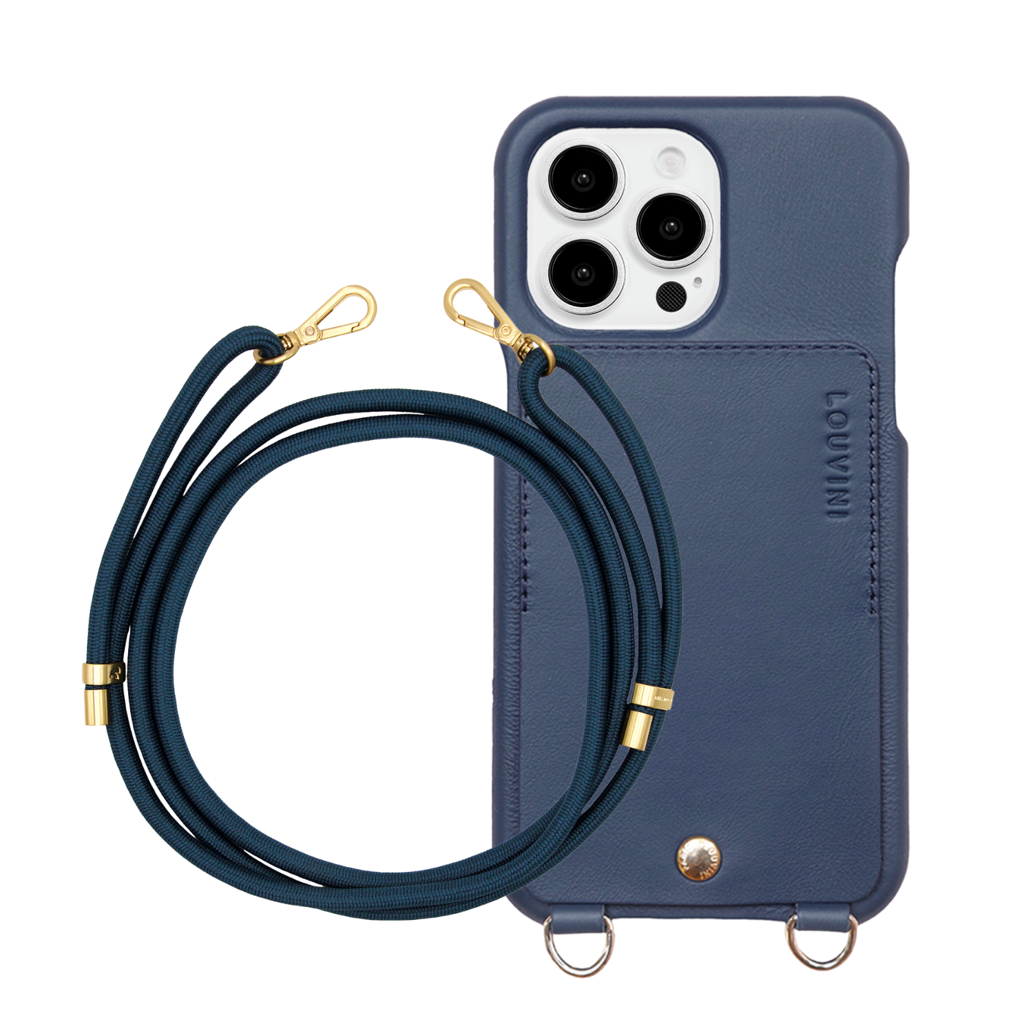 ensemble coque iPhone avec étui en cuir et cordon de téléphone