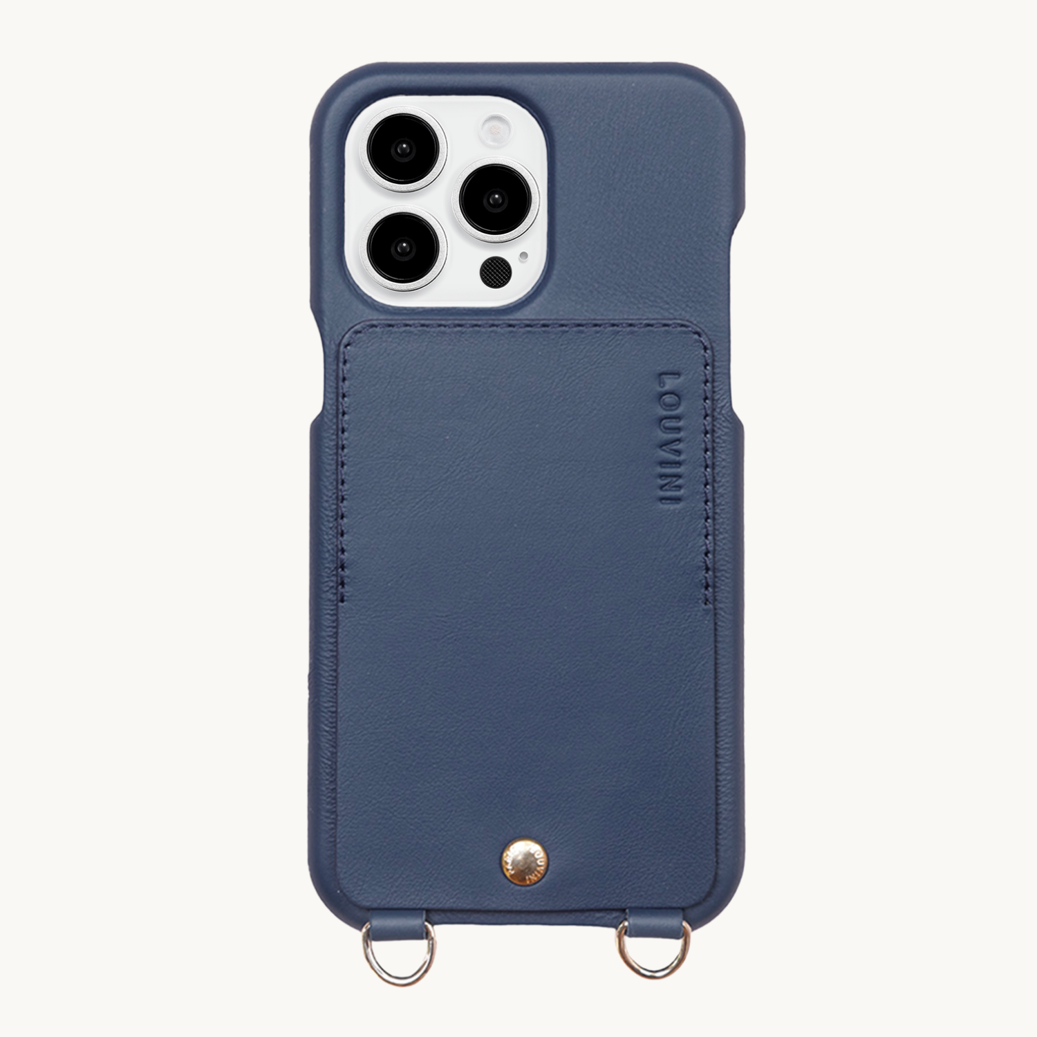 coque pour iPhone avec MagSafe en cuir marine