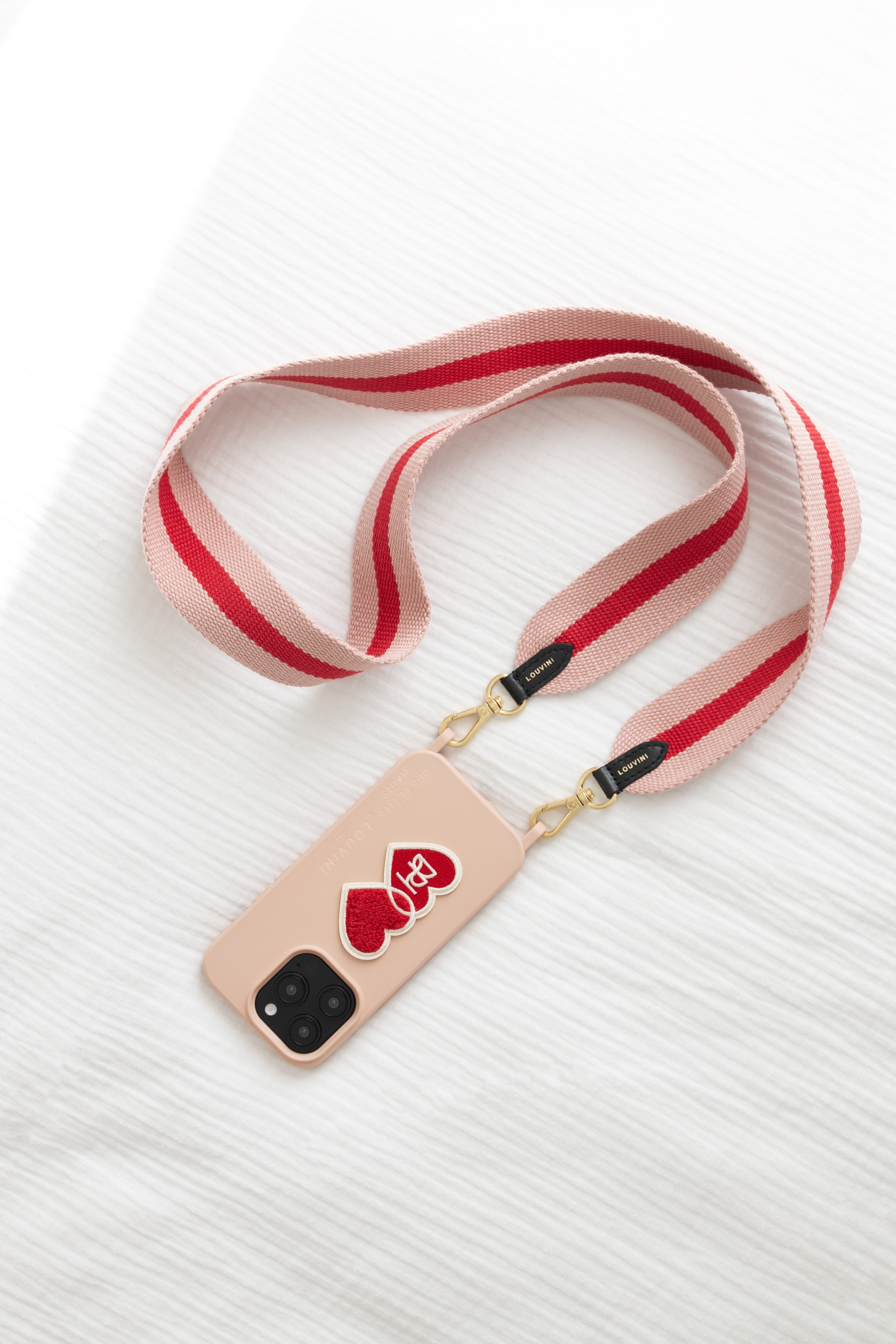 Coque iPhone MagSafe avec anneaux MILO x Des Petits Hauts - Rose