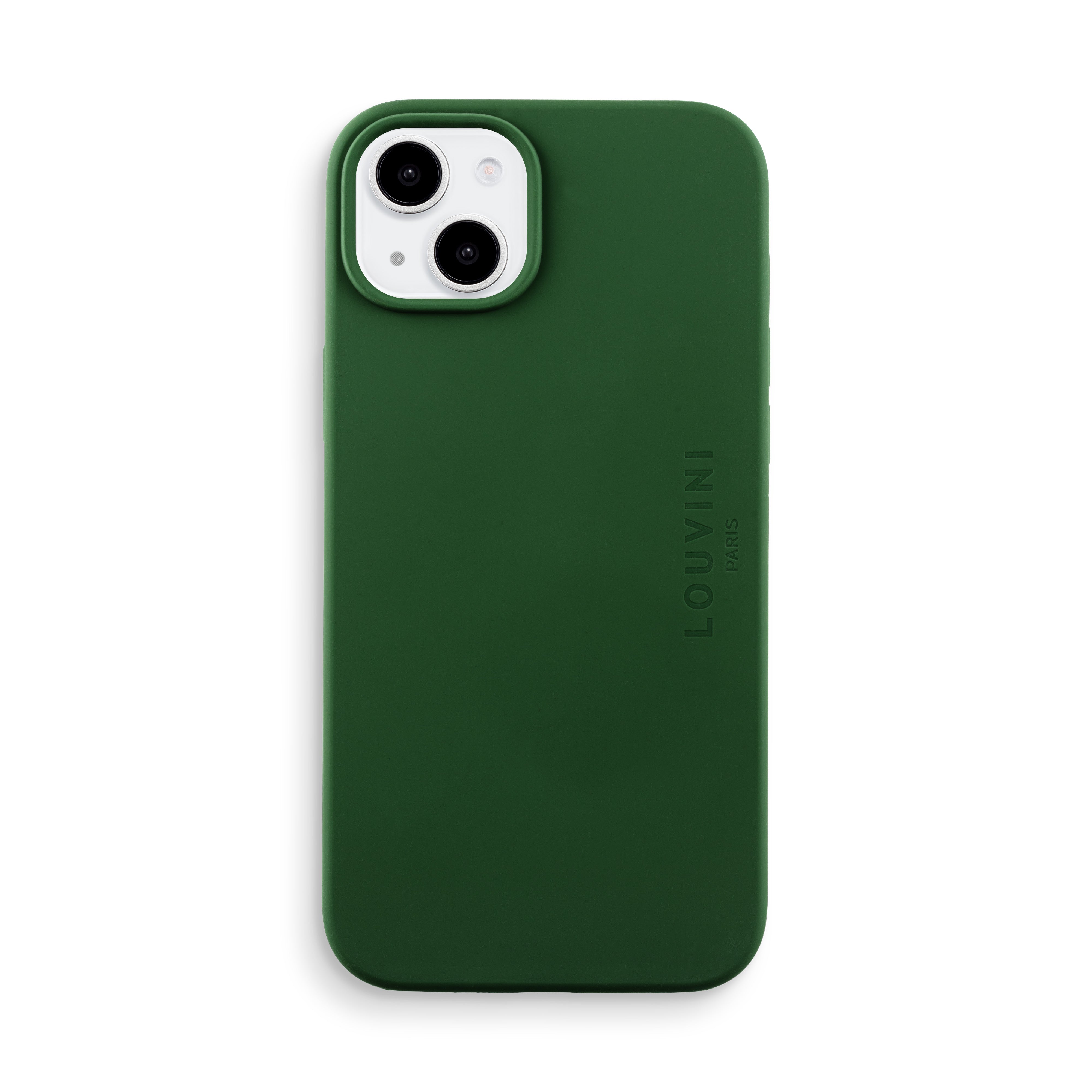 Coque iPhone MagSafe silicone LEO - Olive