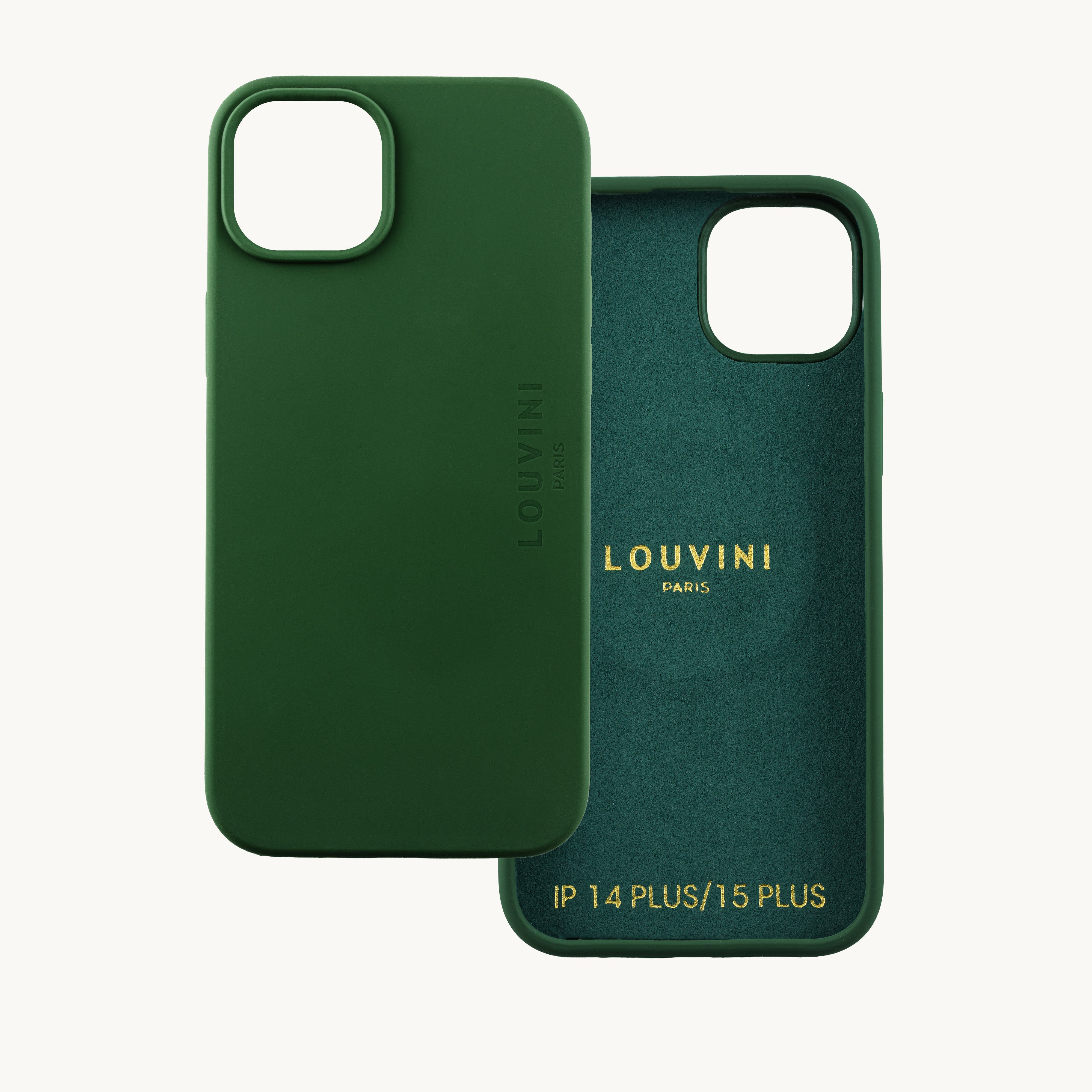 Coque iPhone MagSafe silicone LEO - Olive