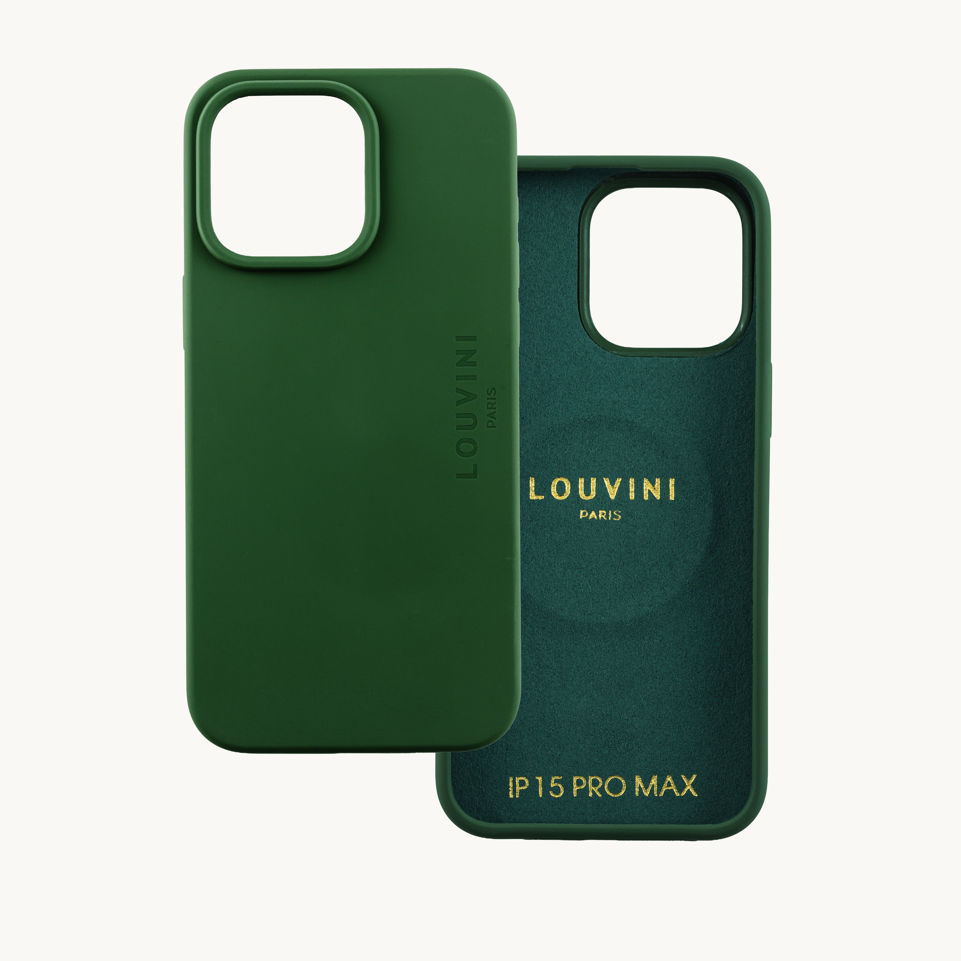 Coque iPhone MagSafe silicone LEO - Olive