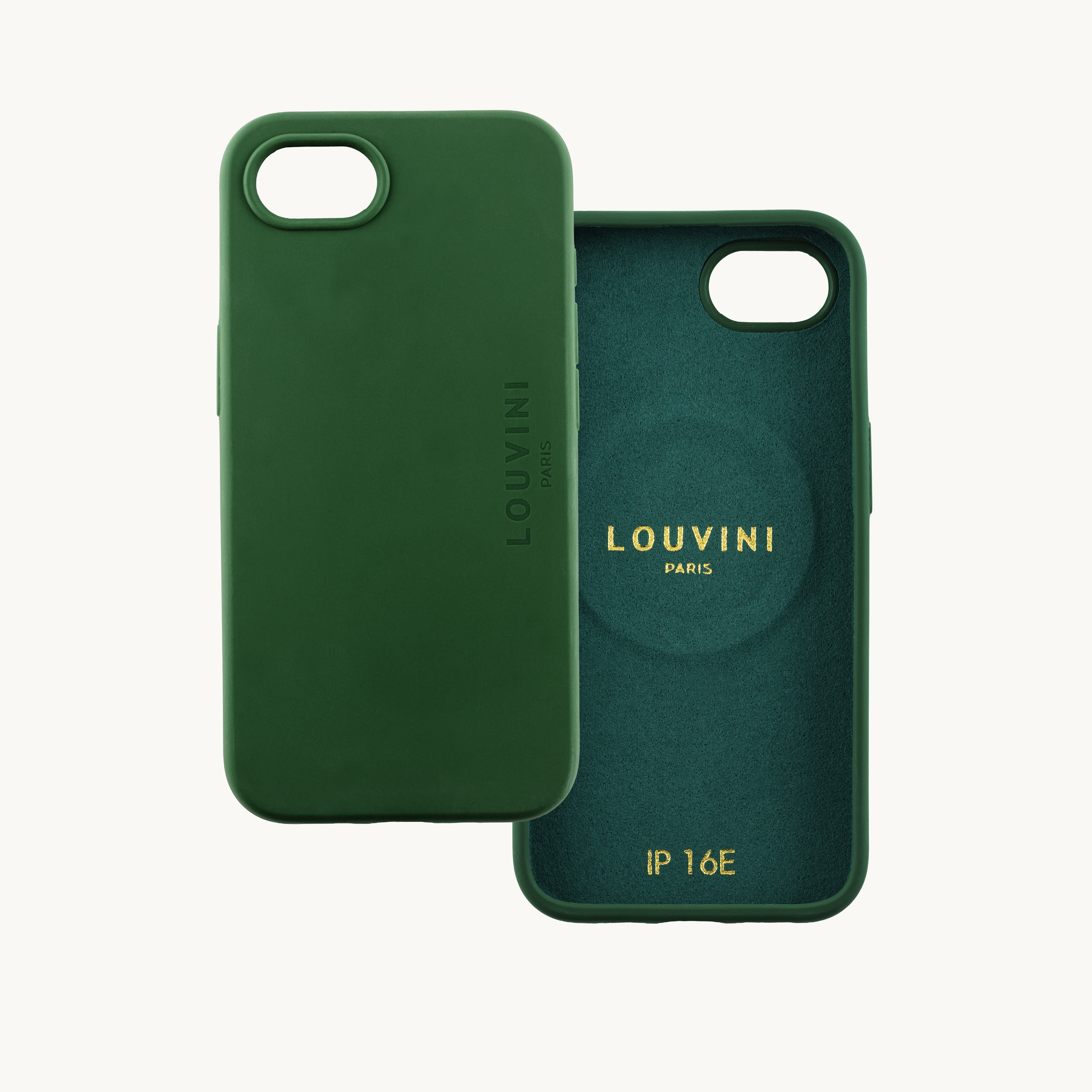 Coque iPhone MagSafe silicone LEO - Olive