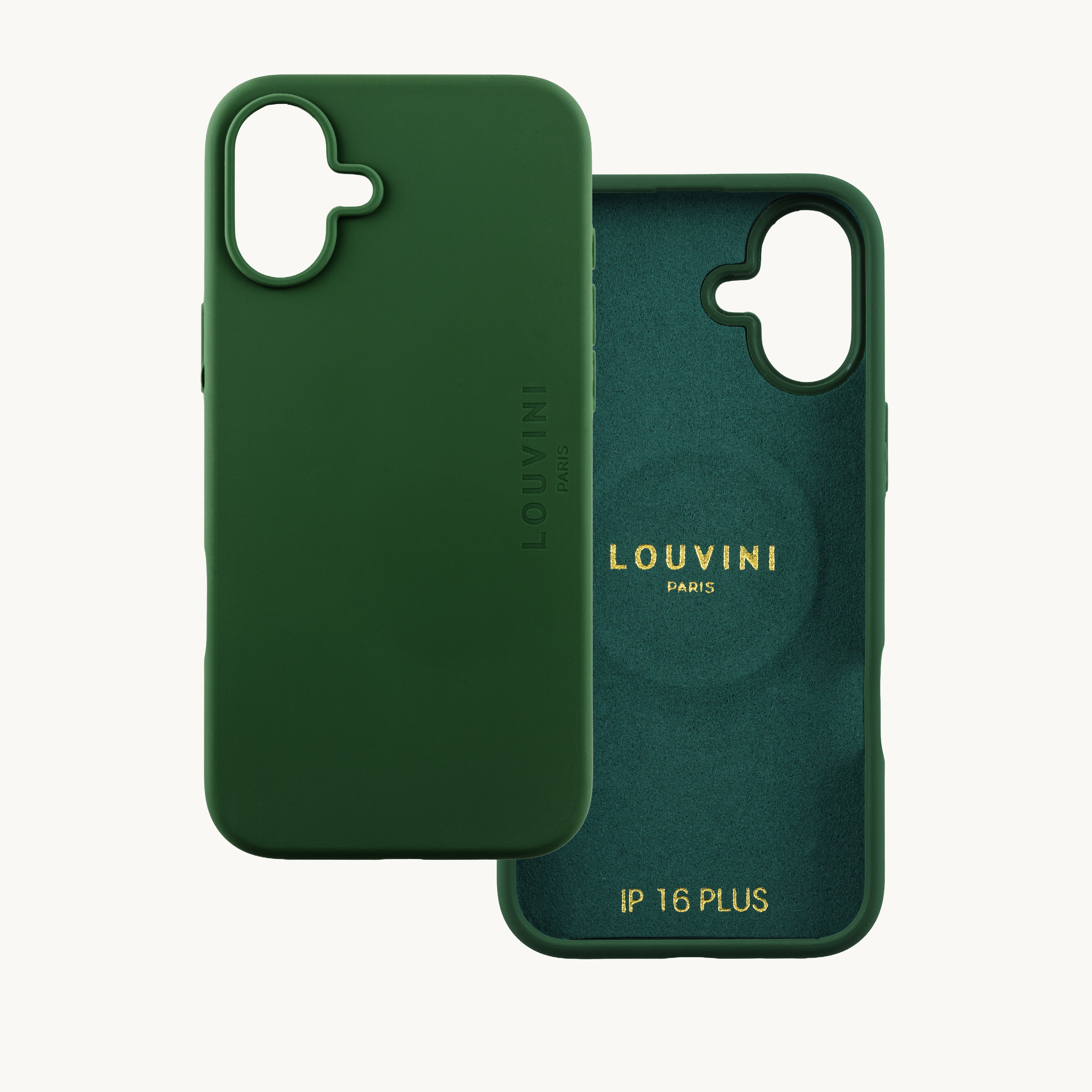 Coque iPhone MagSafe silicone LEO - Olive