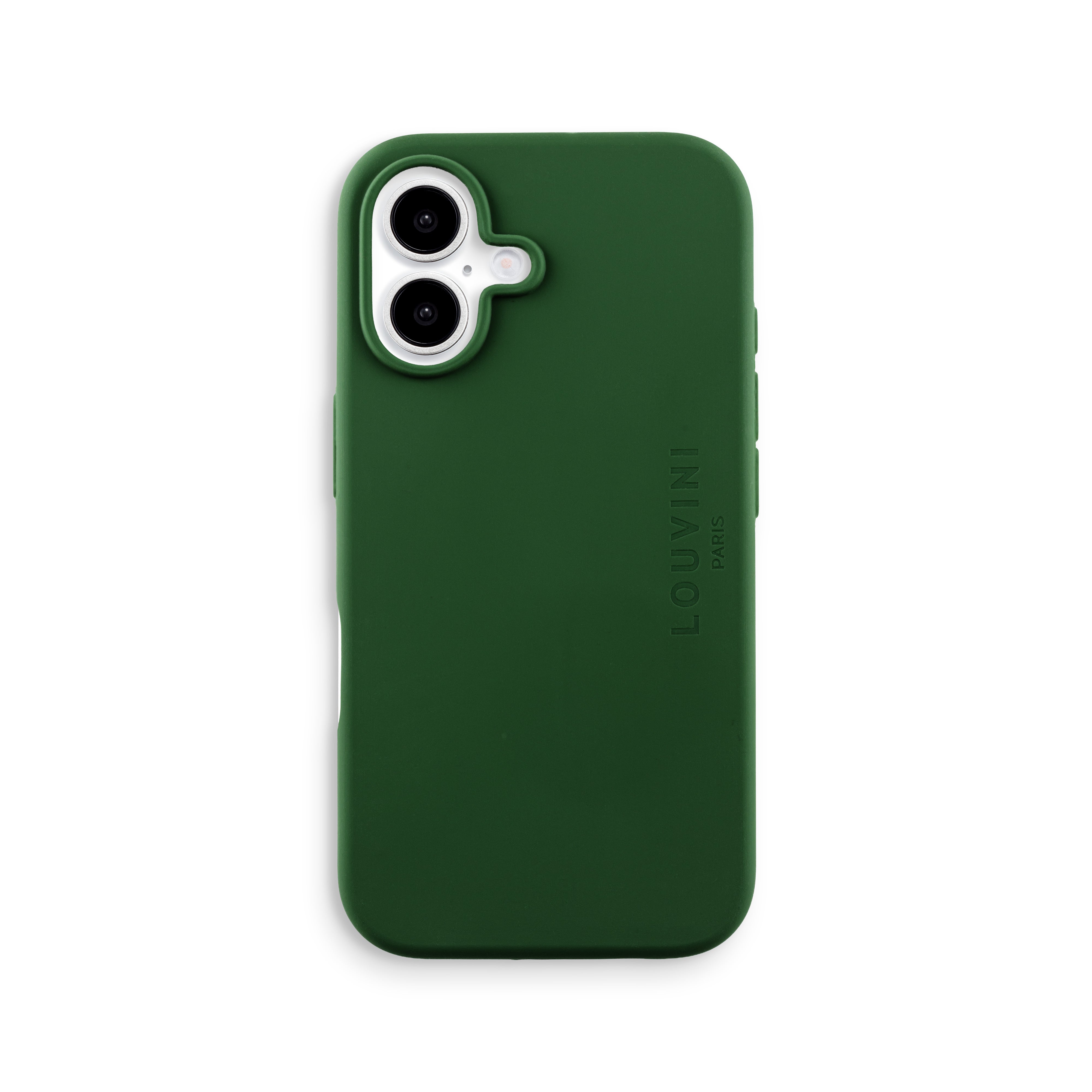 Coque iPhone MagSafe silicone LEO - Olive