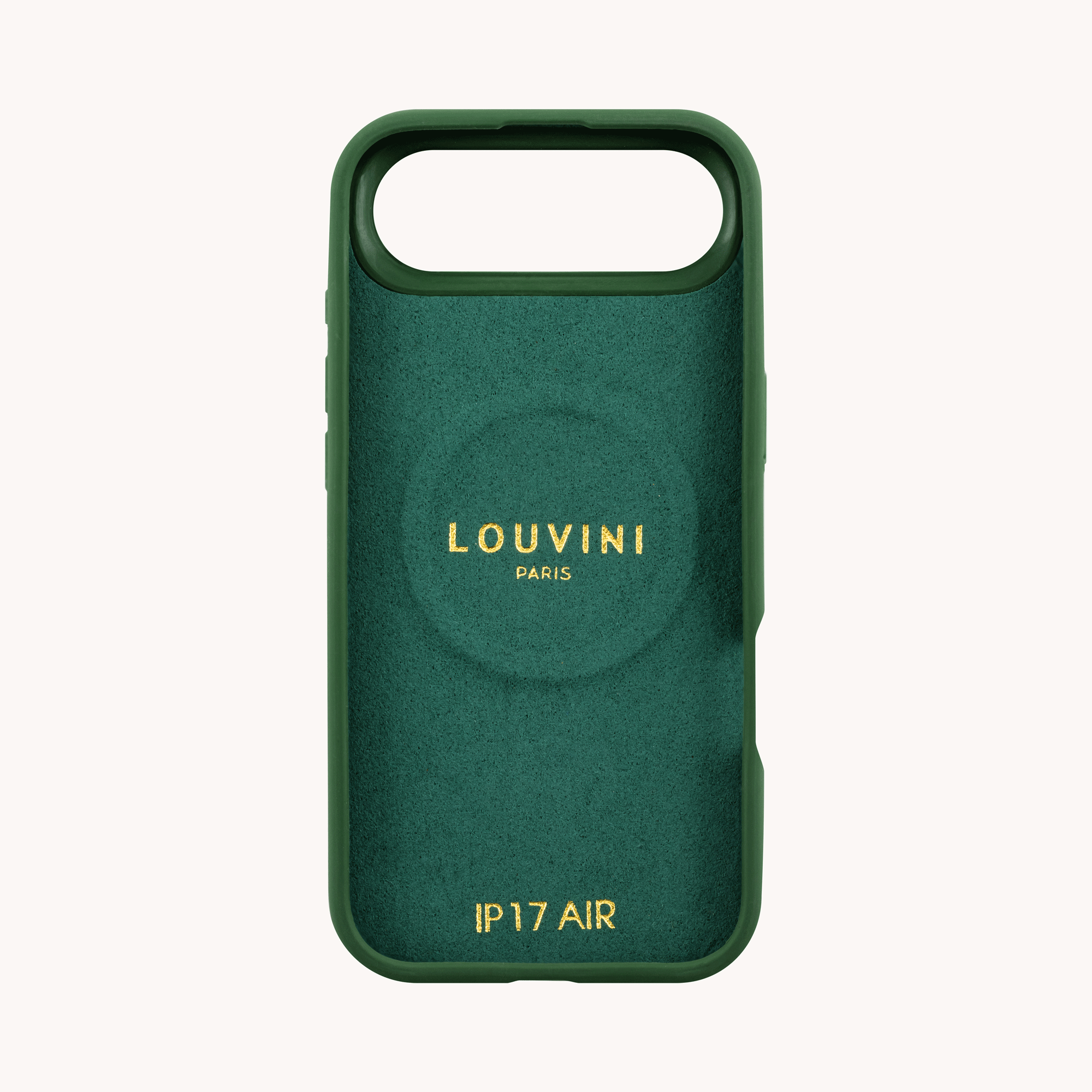 Coque iPhone MagSafe silicone LEO - Olive