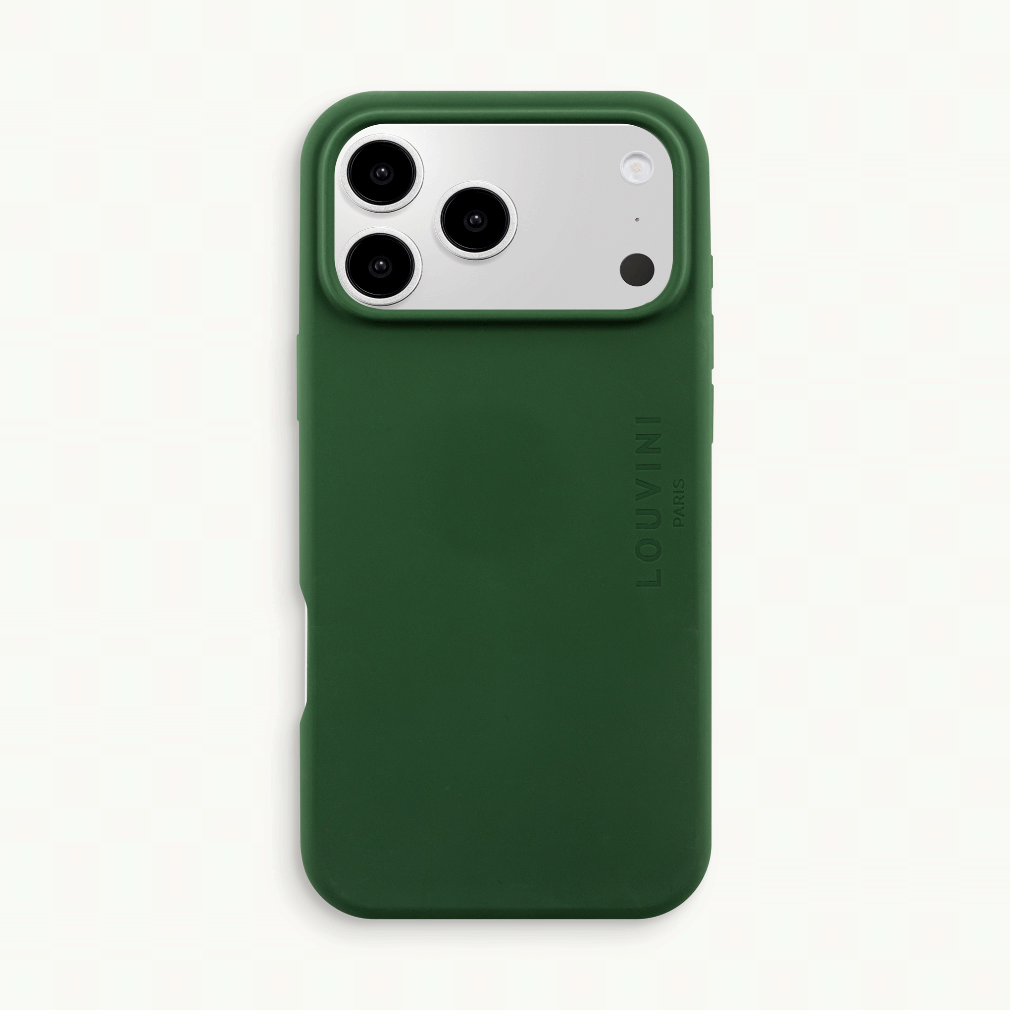 Coque iPhone MagSafe silicone LEO - Olive