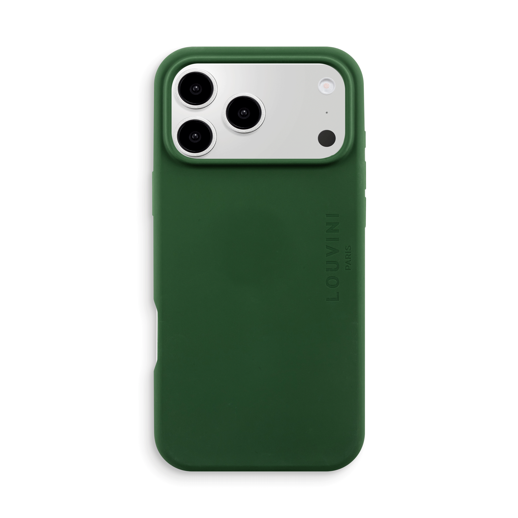 Coque iPhone MagSafe silicone LEO - Olive