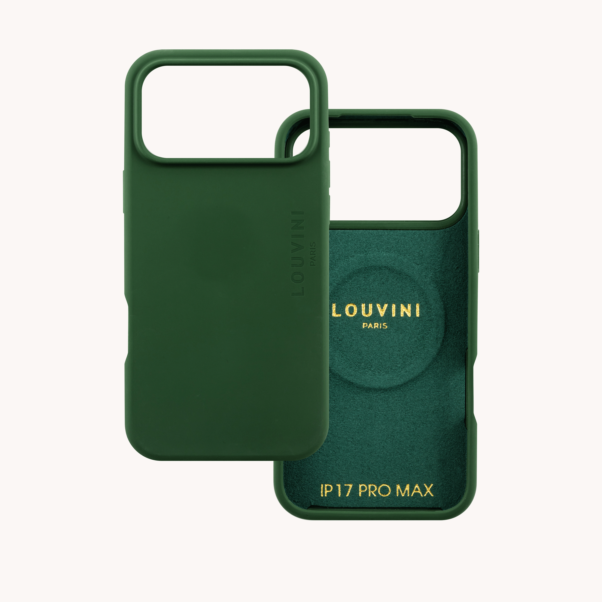 Coque iPhone MagSafe silicone LEO - Olive