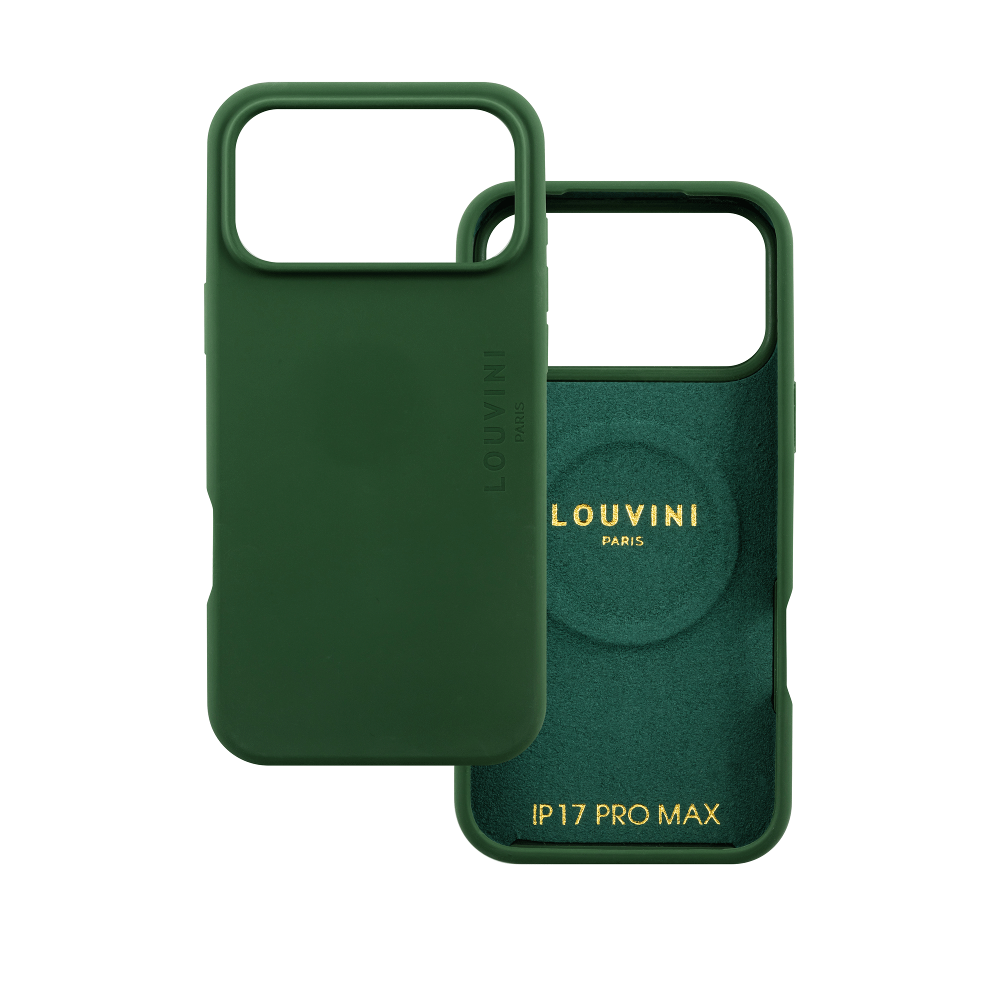 Coque iPhone MagSafe silicone LEO - Olive