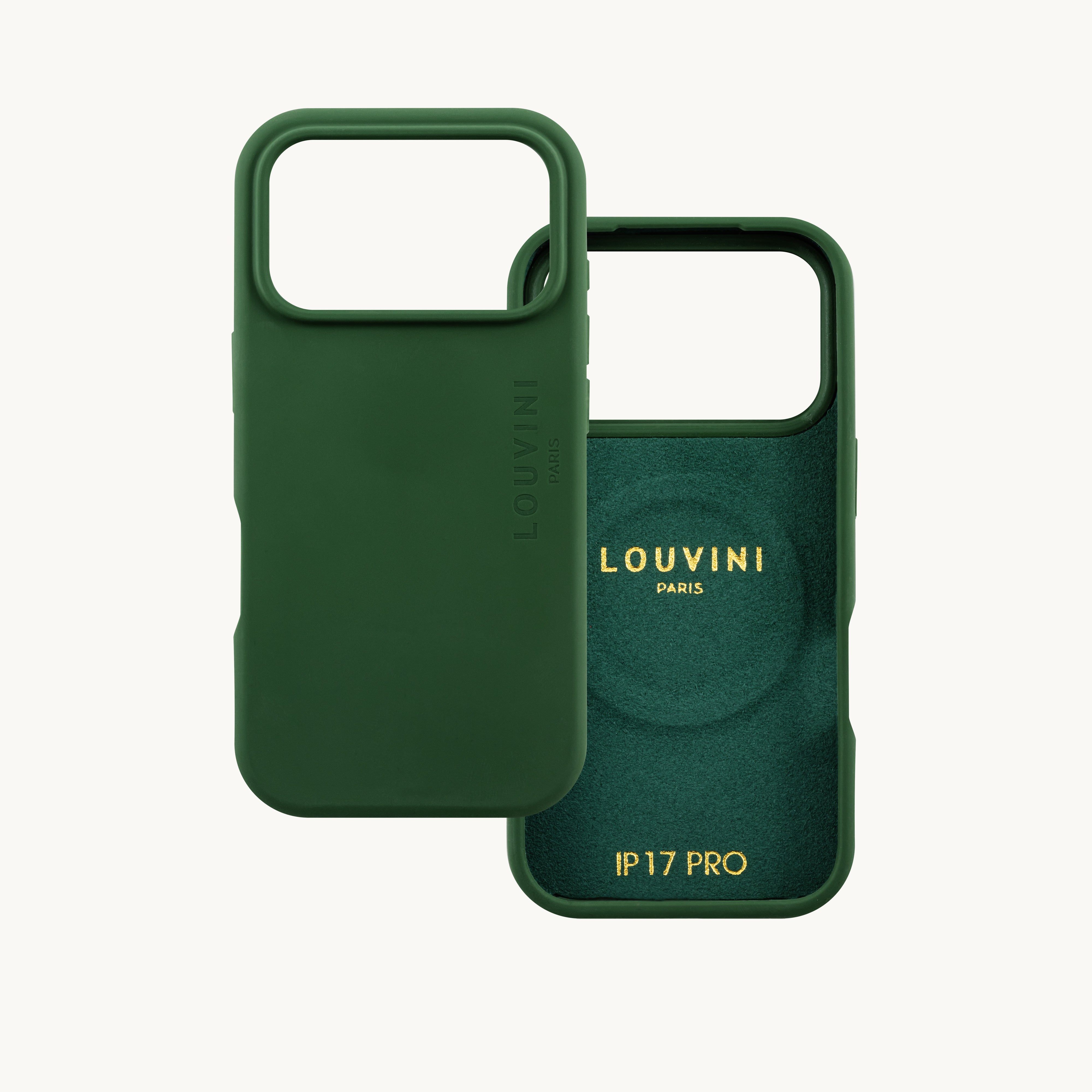 Coque iPhone MagSafe silicone LEO - Olive