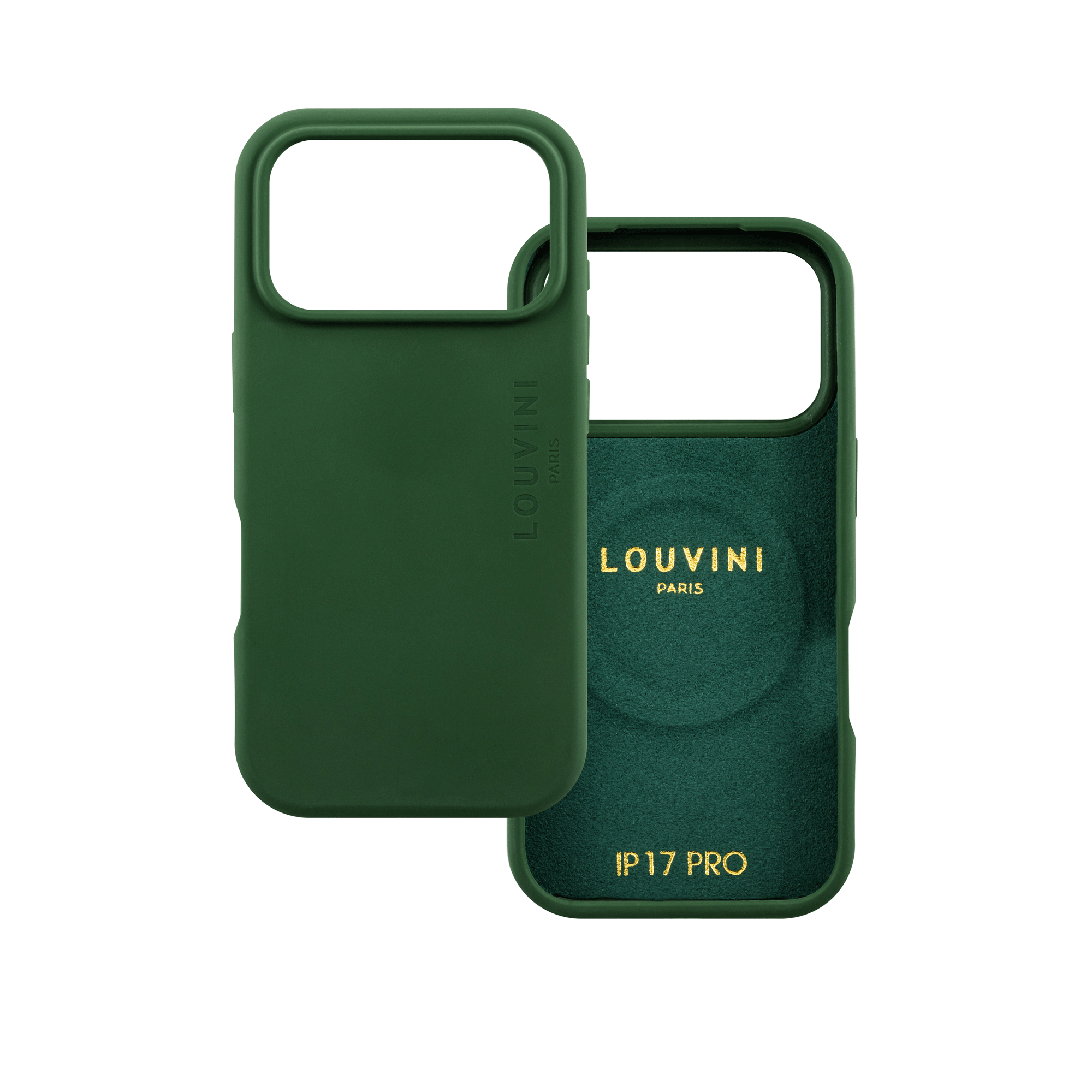 Coque iPhone MagSafe silicone LEO - Olive