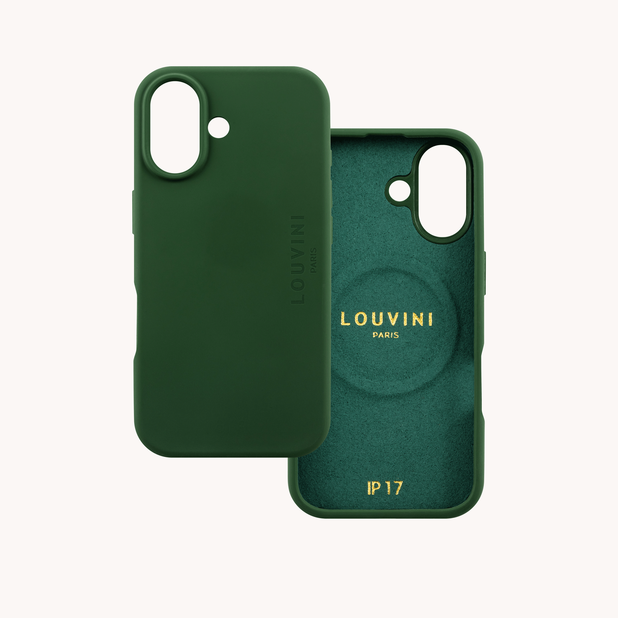 Coque iPhone MagSafe silicone LEO - Olive