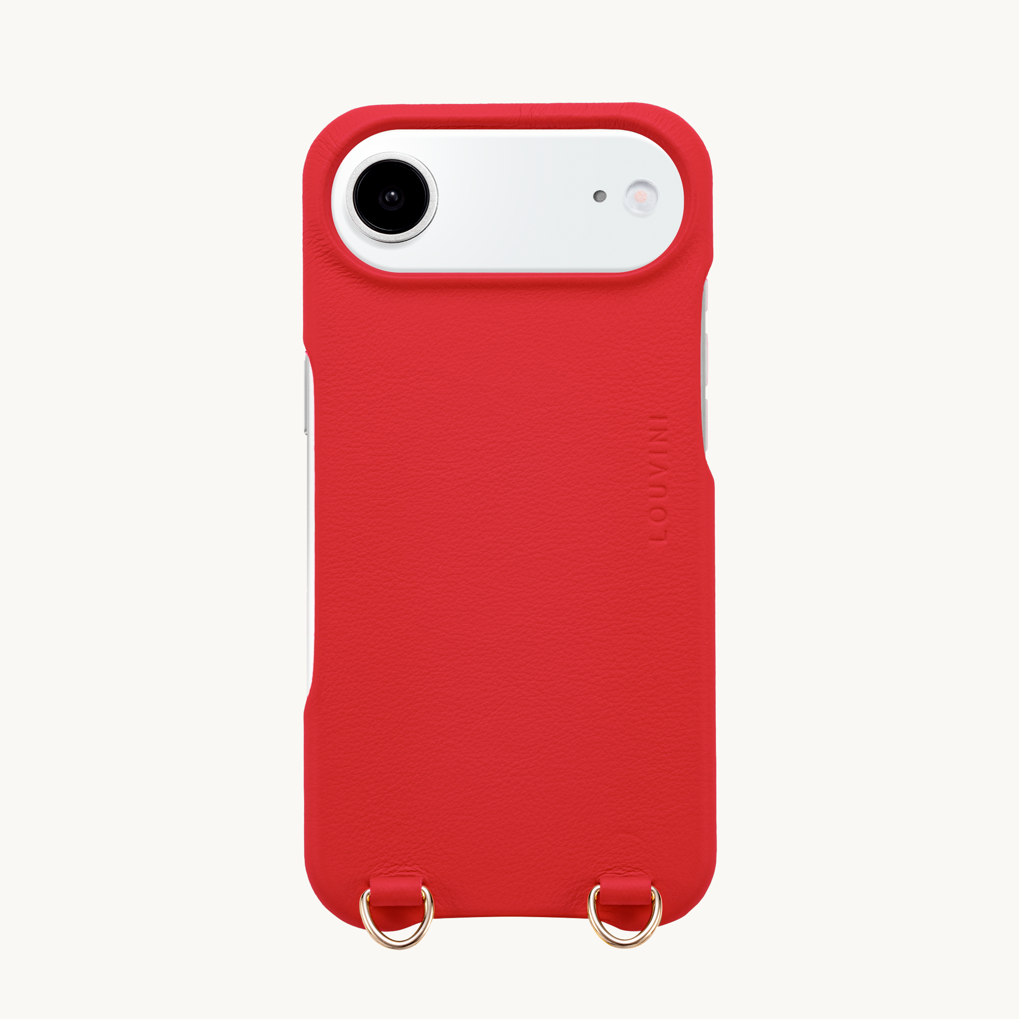 Coque iPhone MagSafe cuir avec anneaux MAX - Rouge