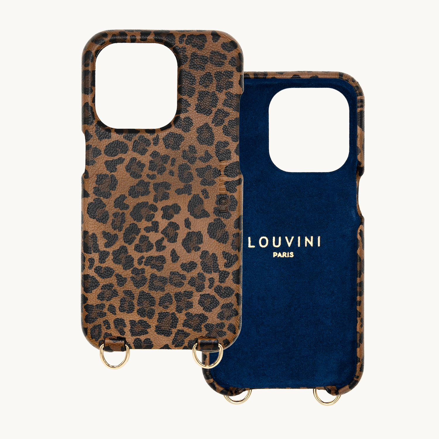 coque de téléphone en cuir léopard