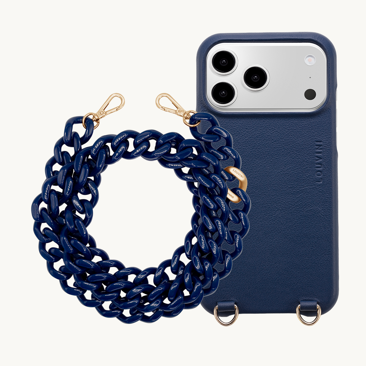 Coque iPhone MagSafe MAX Marine & Chaîne ZOE Marine