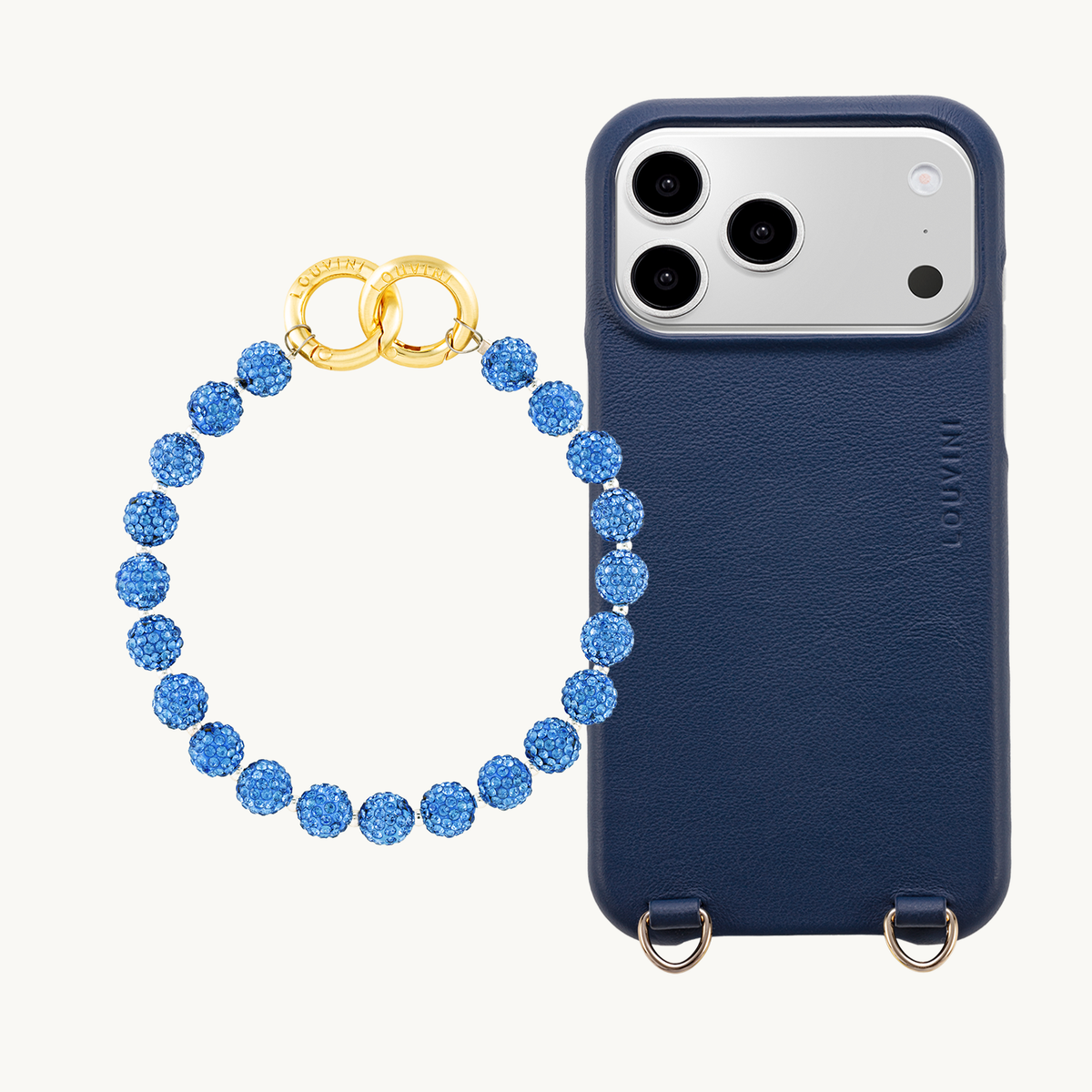 Coque iPhone MagSafe MAX Marine & Bracelet PETIT DAISY Bleu