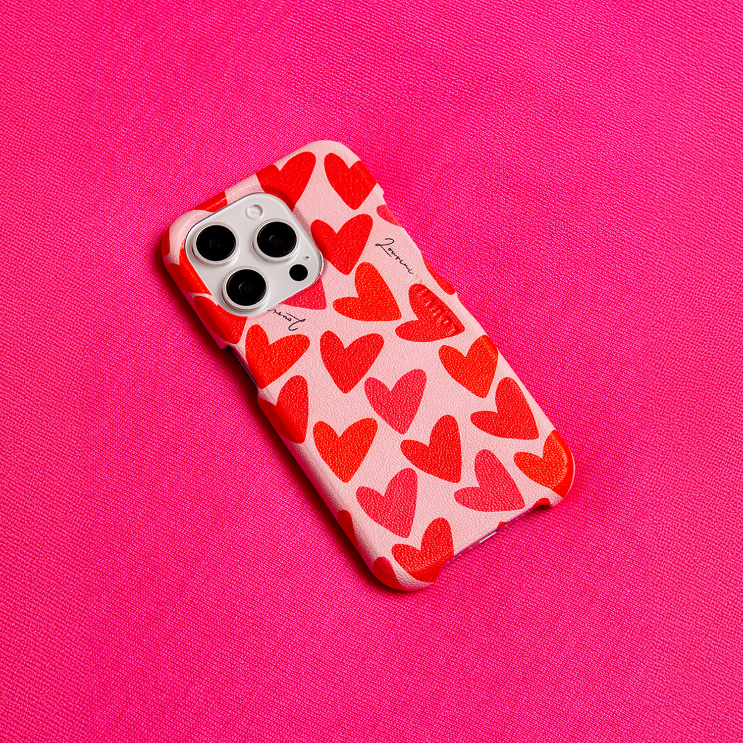 Coque iPhone MagSafe cuir MAX - Coeurs