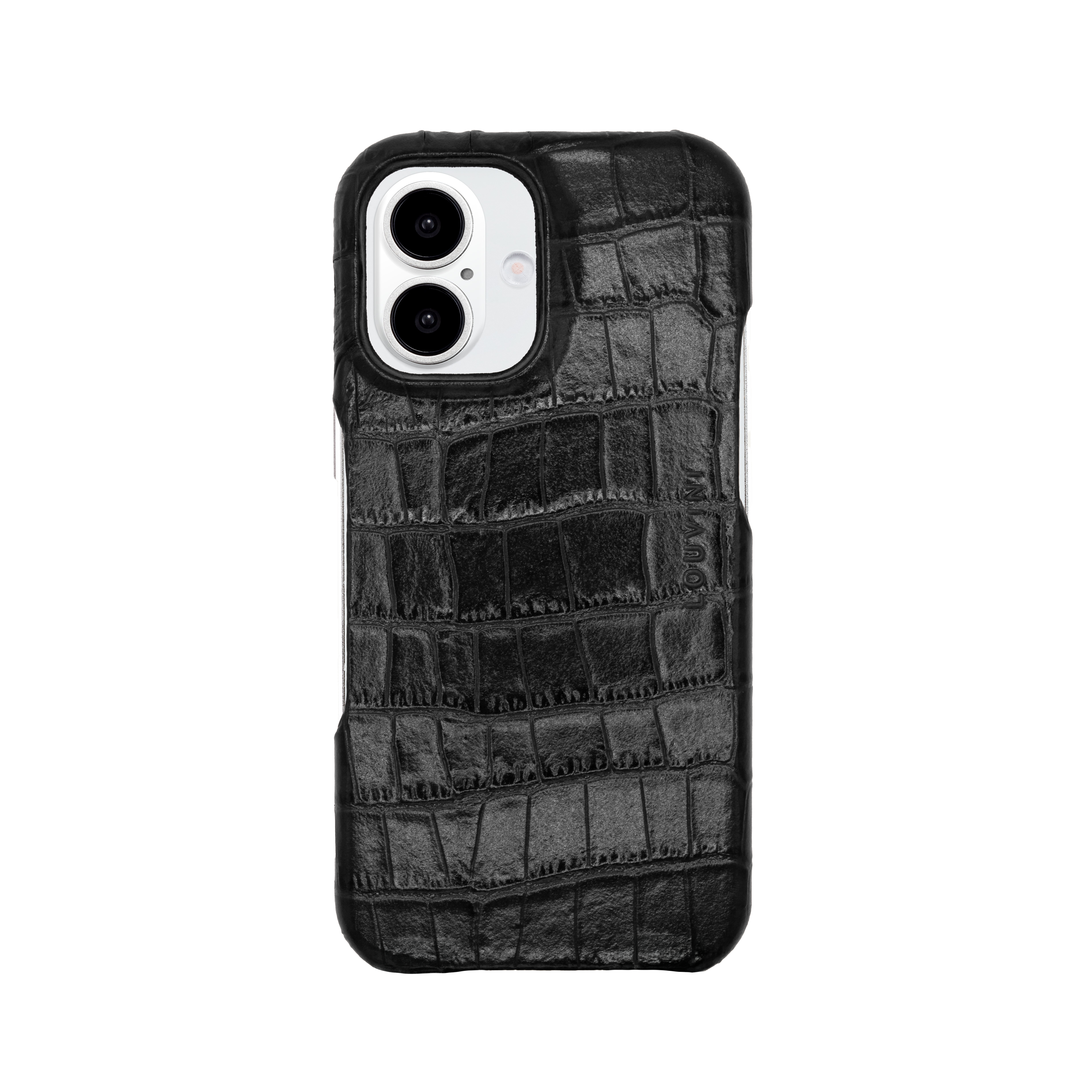 Coque iPhone MagSafe cuir MAX - Crocodile Noir