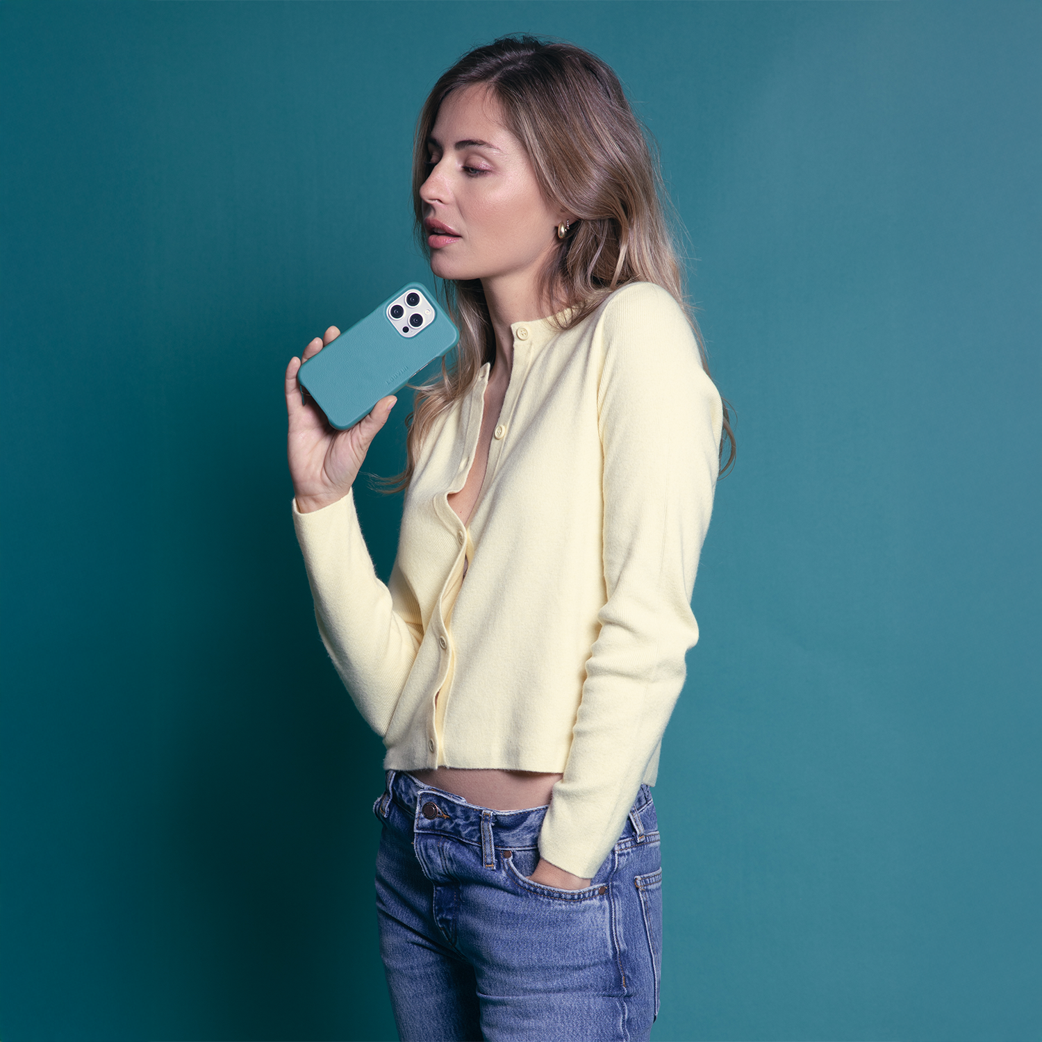 Coque iPhone MagSafe cuir MAX - Emeraude