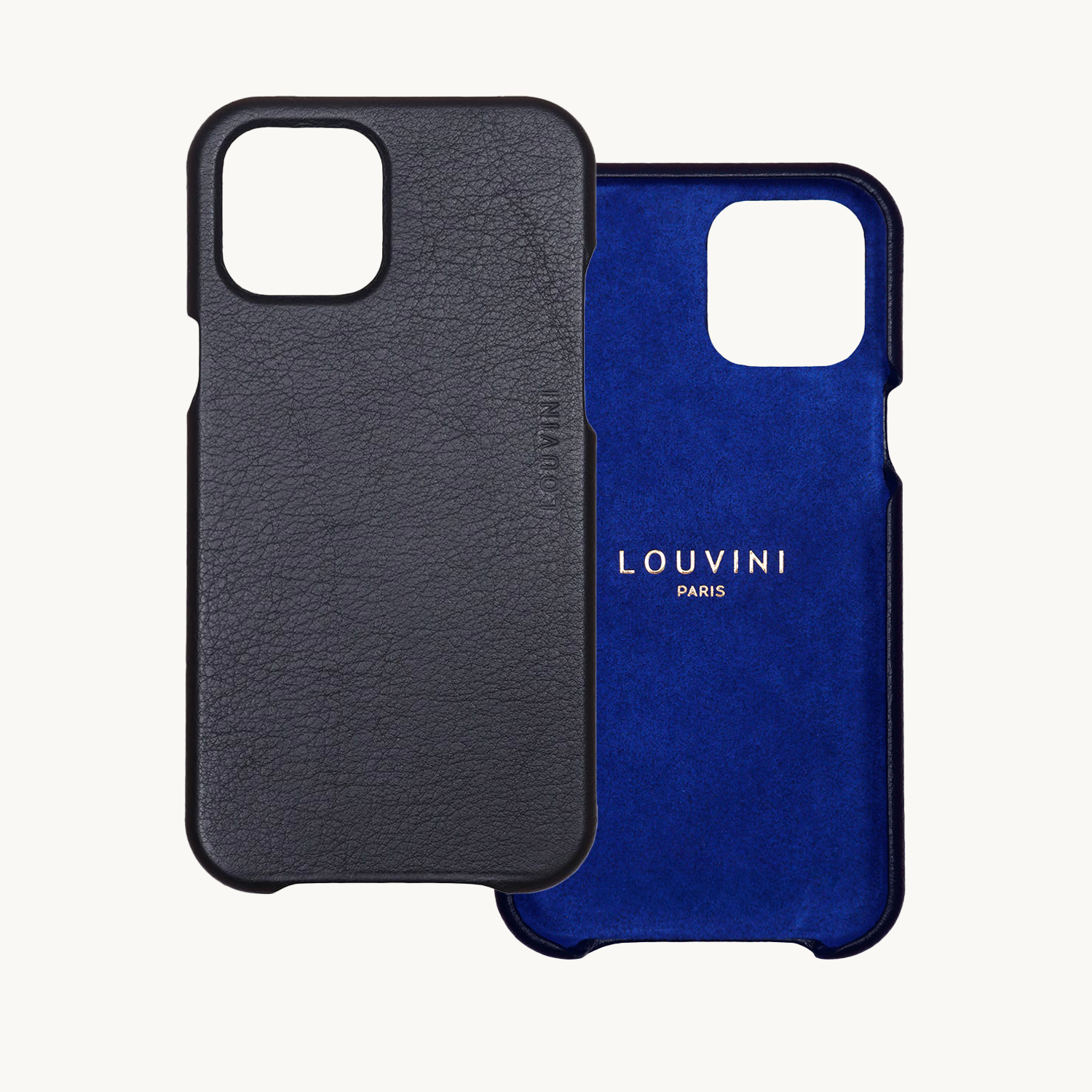 coque de téléphone avec MagSafe en cuir Noir