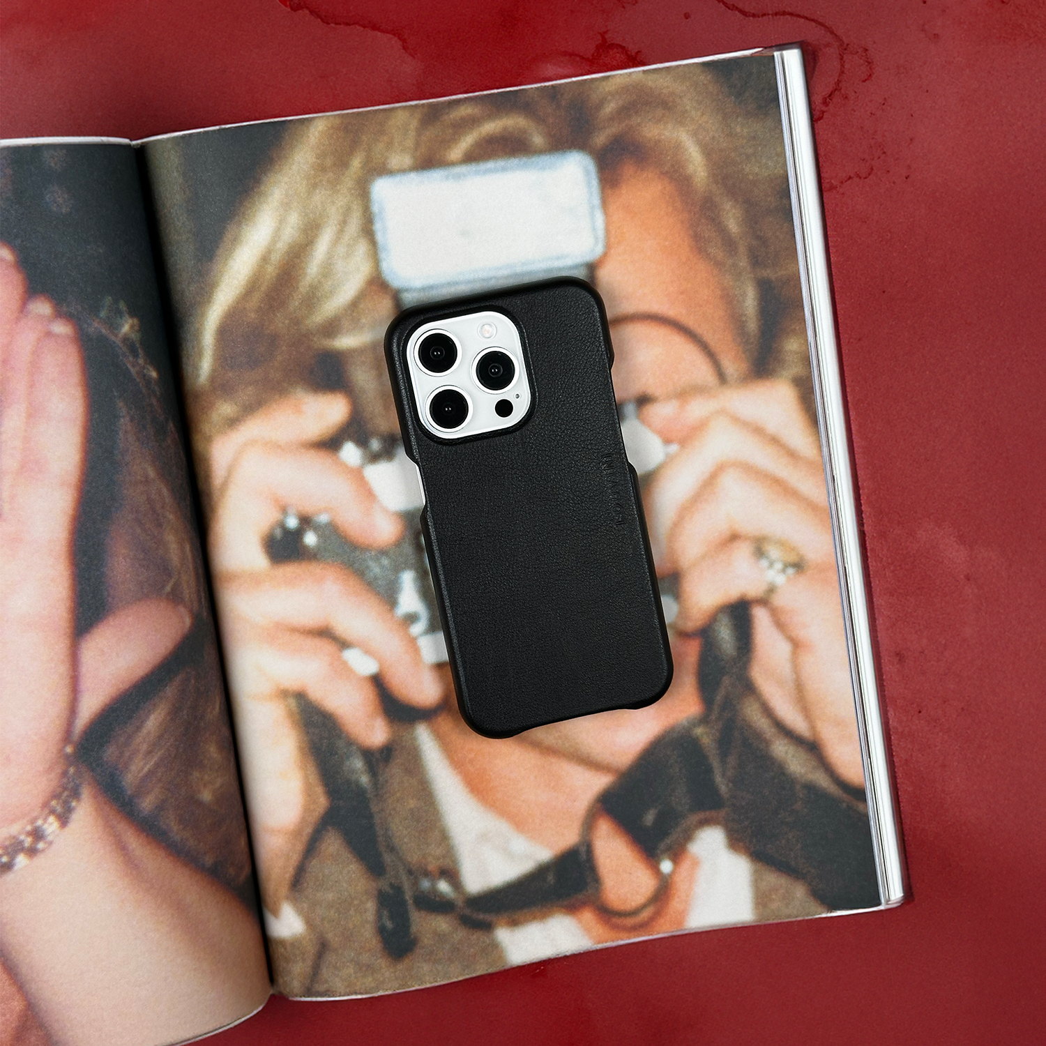 Coque iPhone MagSafe cuir MAX - Noir