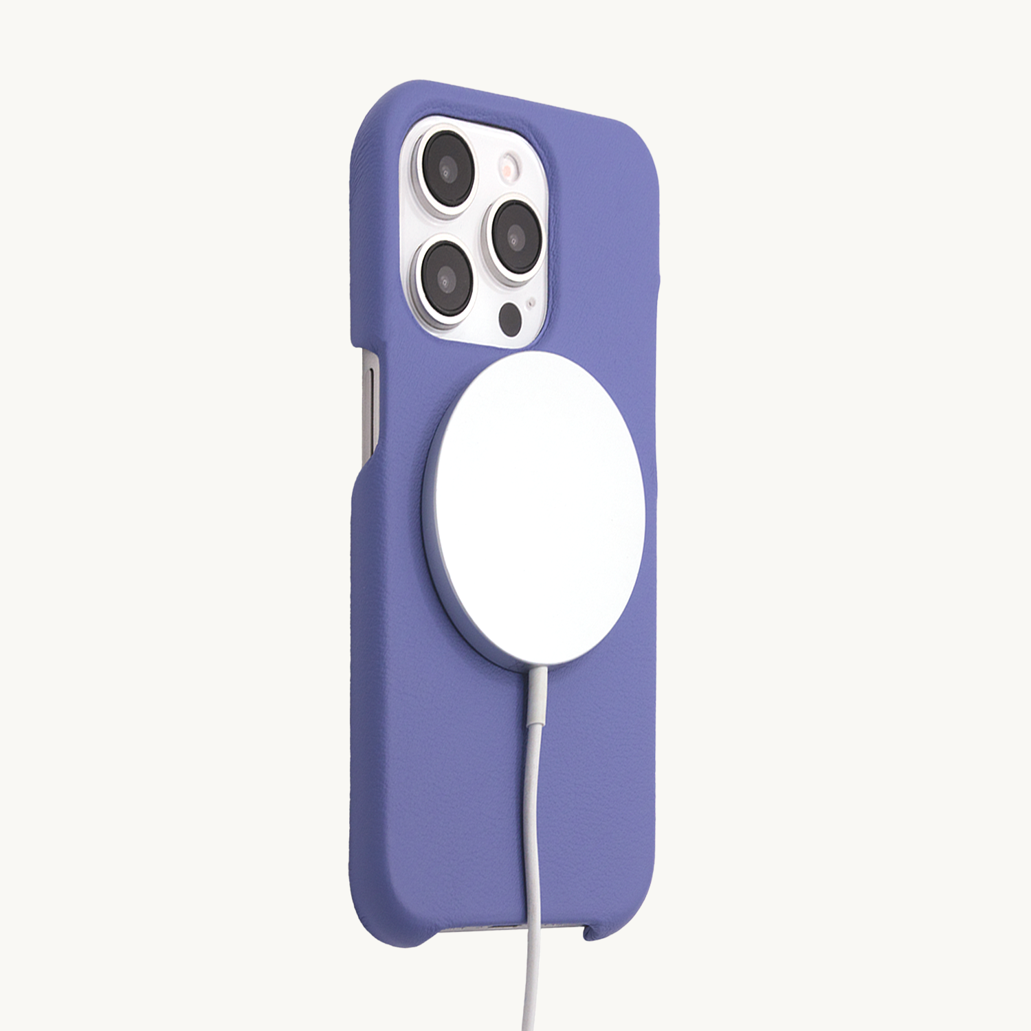 Coque iPhone MagSafe cuir MAX - Violet