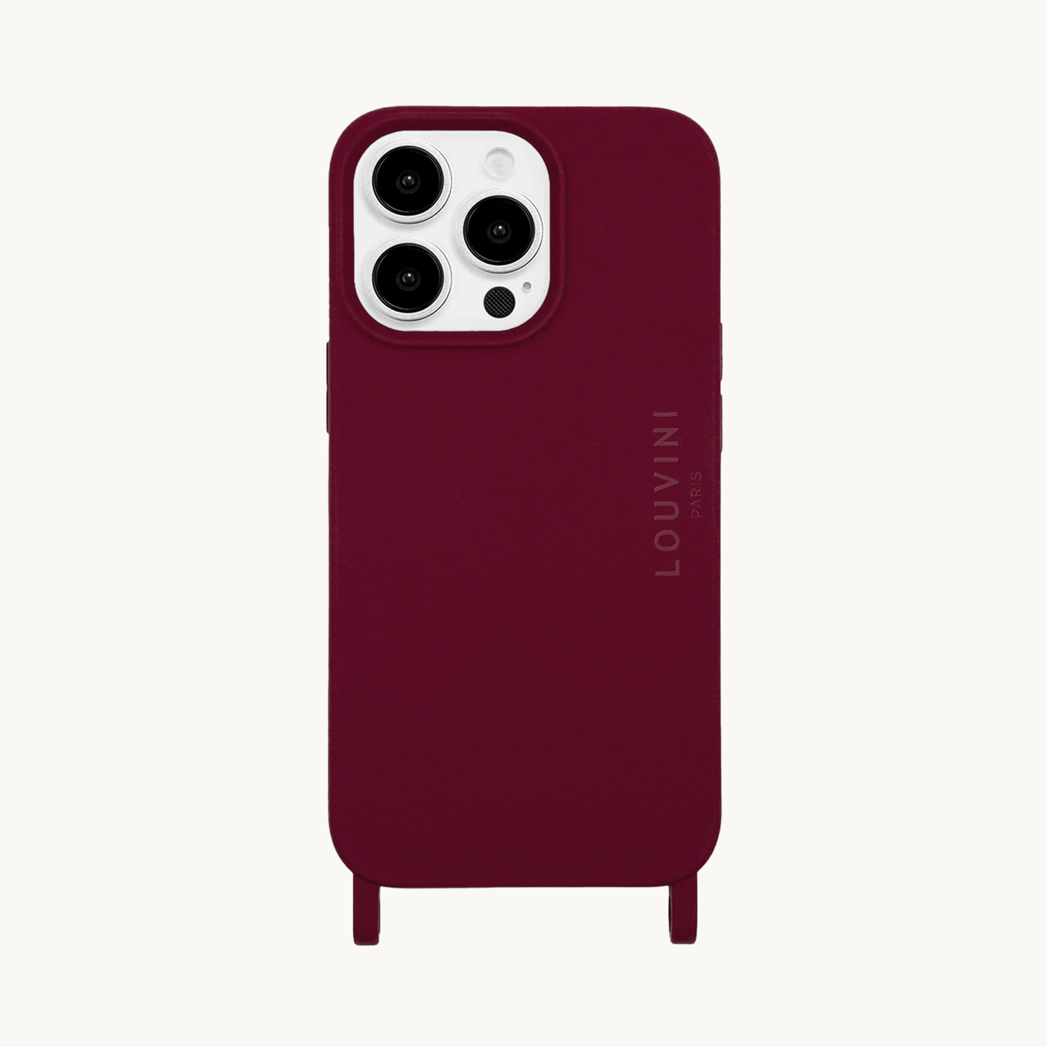 Coque iPhone MagSafe avec anneaux MILO - Bordeaux