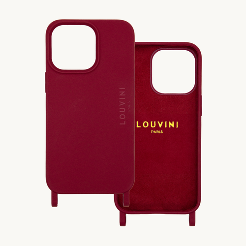 coque pour iPhone MagSafe avec anneaux Bordeaux