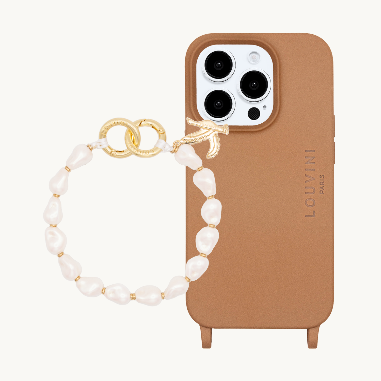 Coque iPhone Magsafe MILO Cannelle & Bracelet IDA Ecru