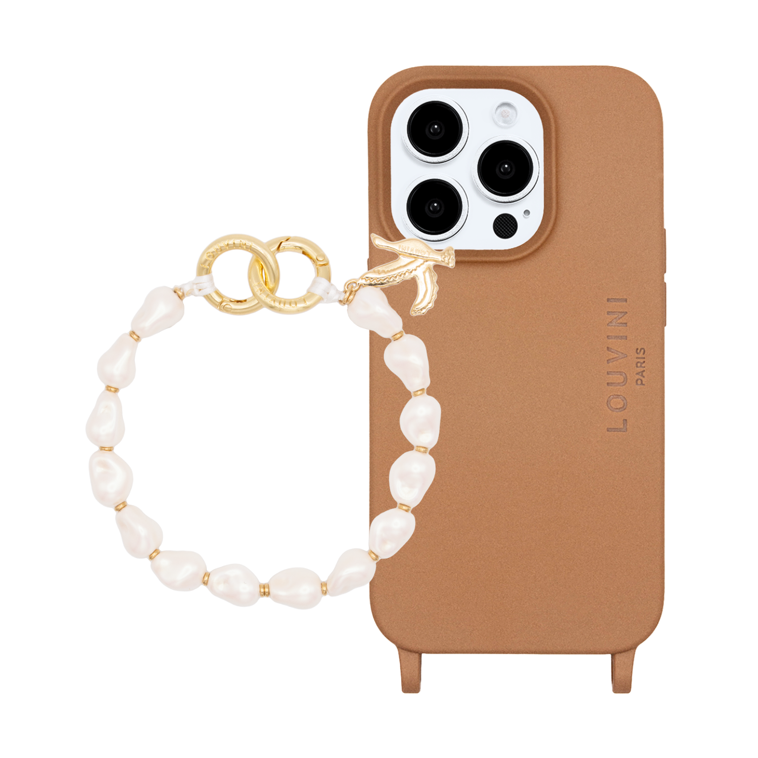 Coque iPhone Magsafe MILO Cannelle & Bracelet IDA Ecru