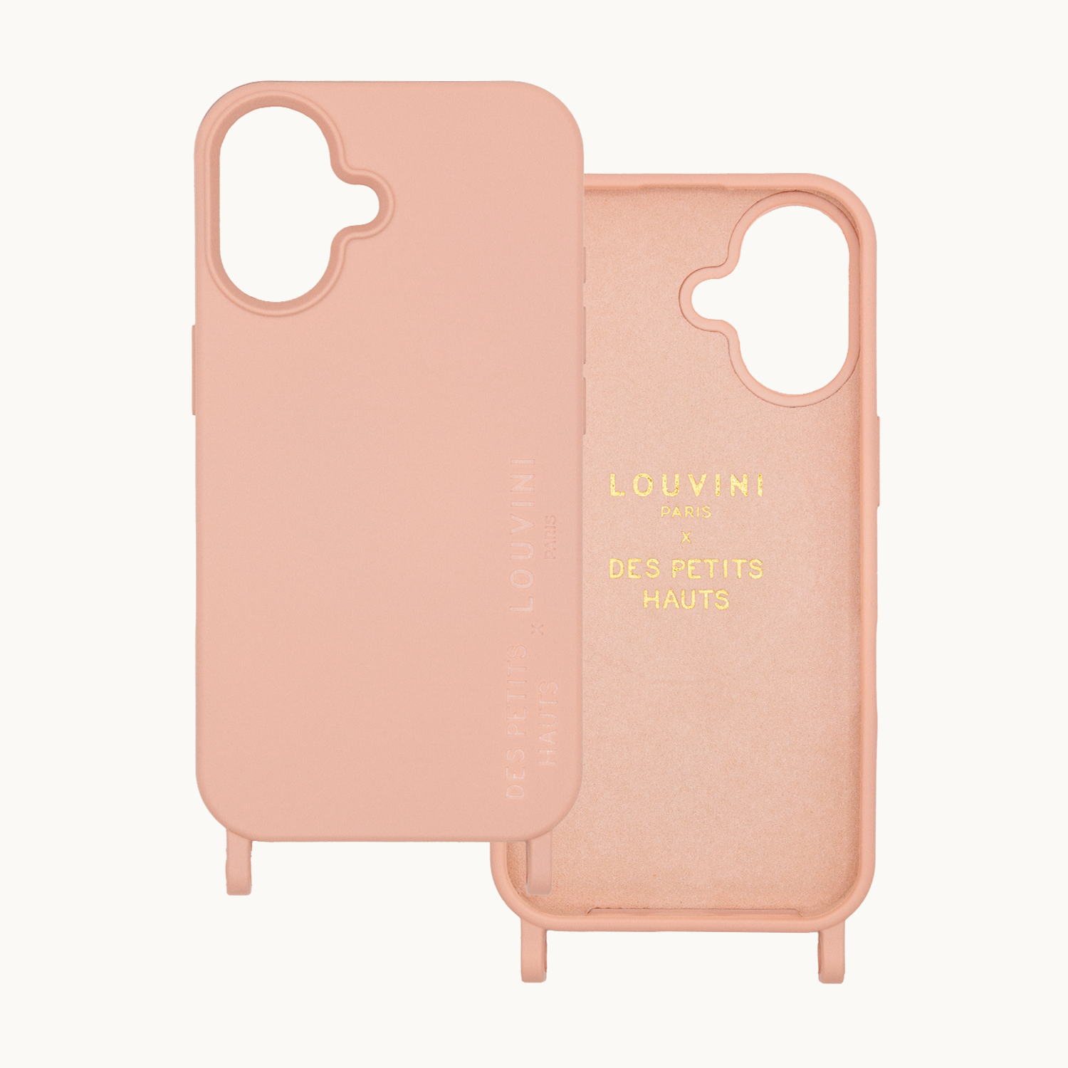 Coque iPhone MagSafe avec anneaux MILO x Des Petits Hauts - Rose