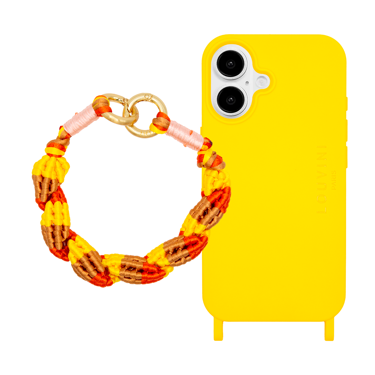 Coque iPhone MILO Jaune & cordon LAYLA x YASSS - Jaune