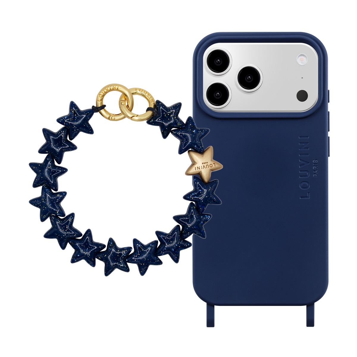 Coque iPhone MagSafe MILO Marine & Bracelet PETIT ETOILE Bleu Nuit