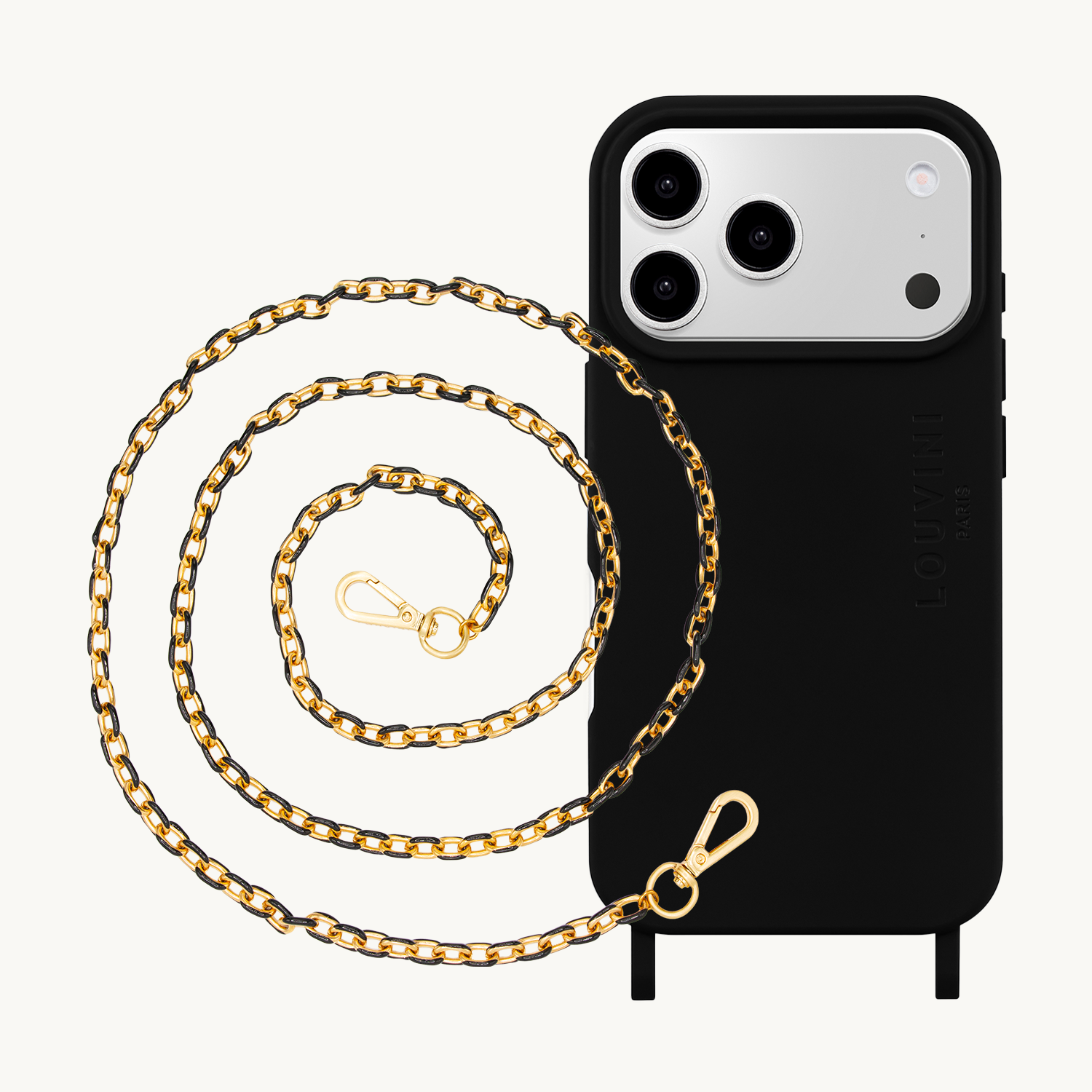 Coque iPhone MILO MagSafe Noir & Chaîne MIA Noir