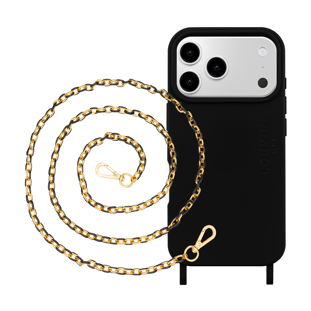 Coque iPhone MagSafe MILO Noir & Chaîne MIA Noir