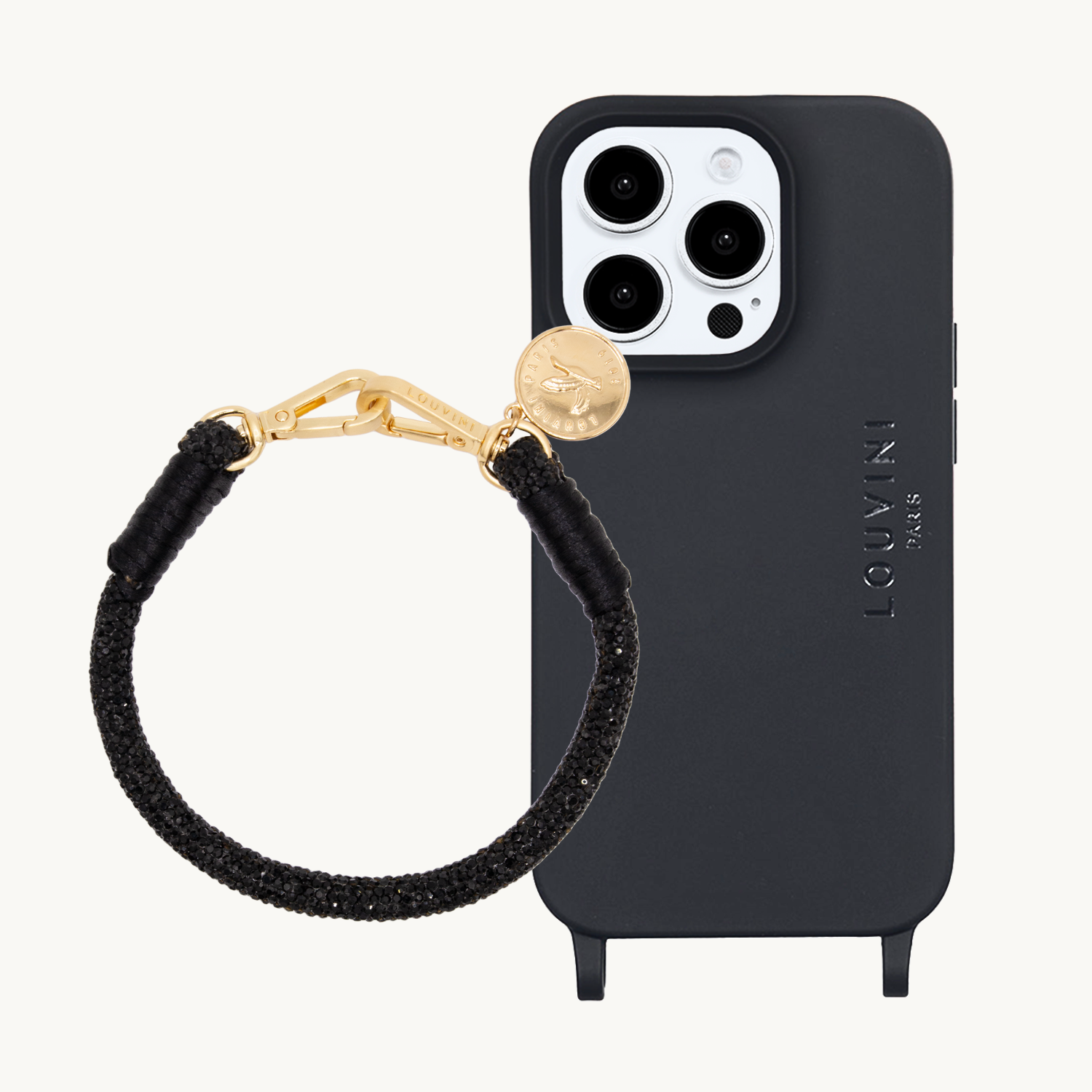 Coque iPhone MILO MagSafe Noir & Bracelet PETIT KIM Noir