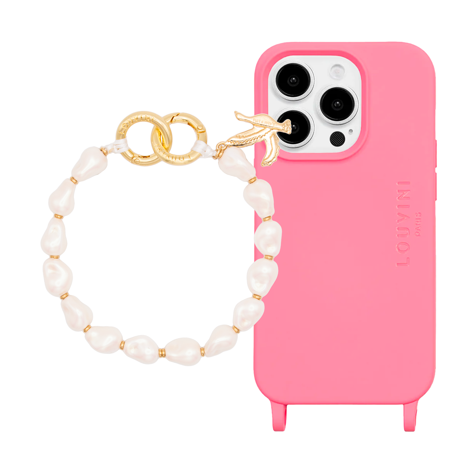 Coque iPhone MagSafe MILO Rose & Bracelet IDA Écru