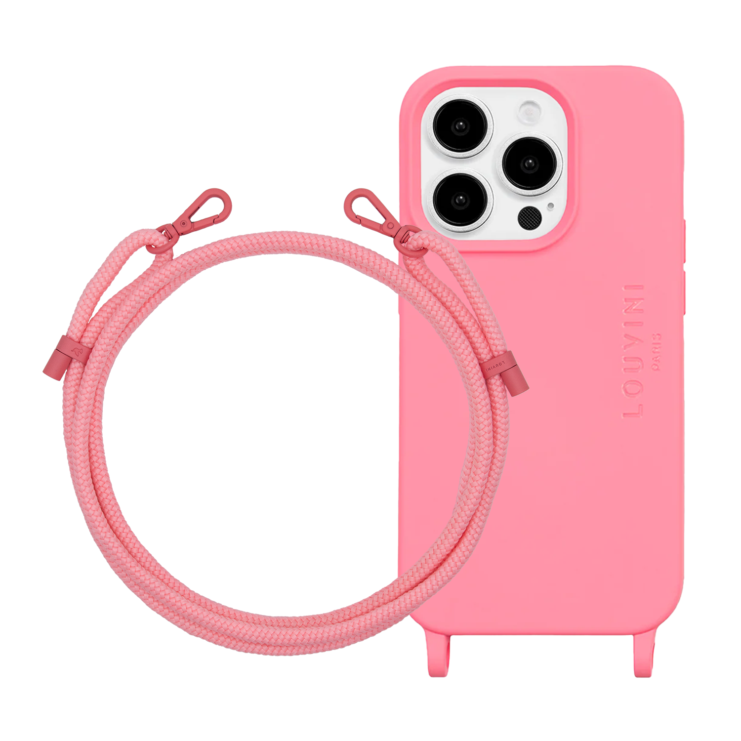 Coque iPhone MILO MagSafe Rose & cordon SAM Rose