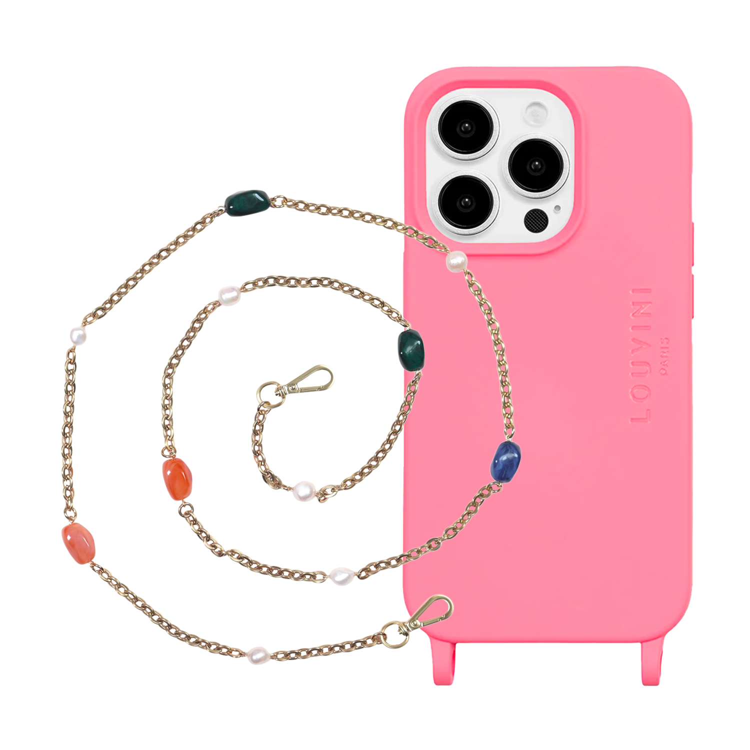 Coque iPhone MagSafe MILO Rose & Chaîne YSA