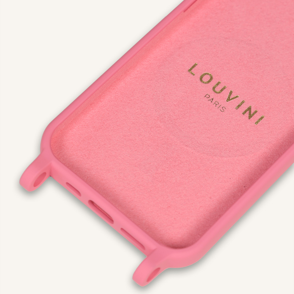 coque pour iPhone MagSafe avec anneaux Rose